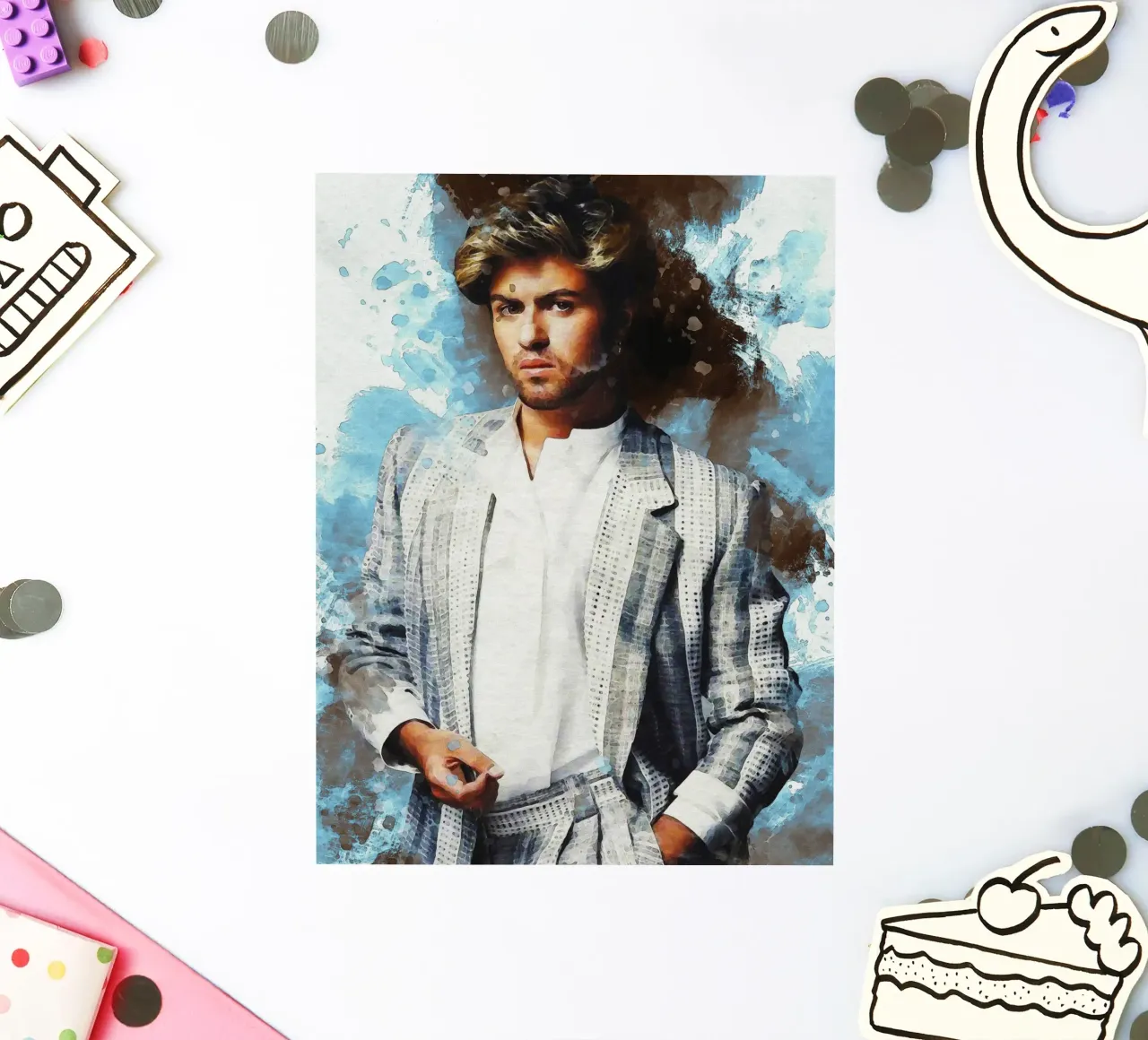 Portrait de George Michael autocollant de Gunawan Rb
