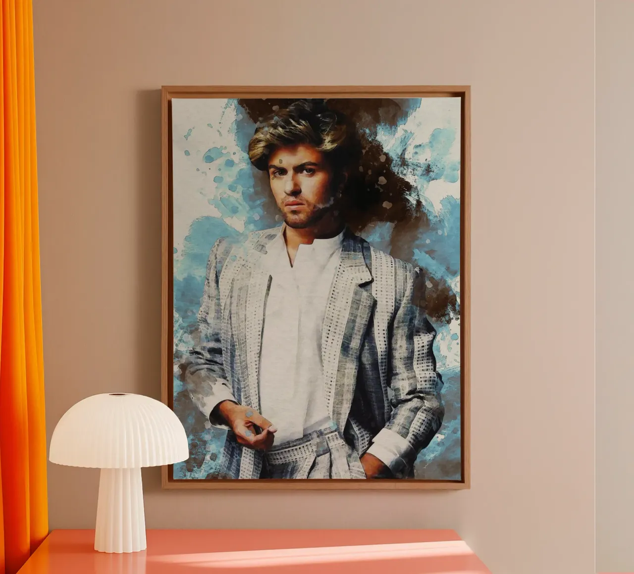 Smudge of Portrait George Michael canvas by Gunawan Rb