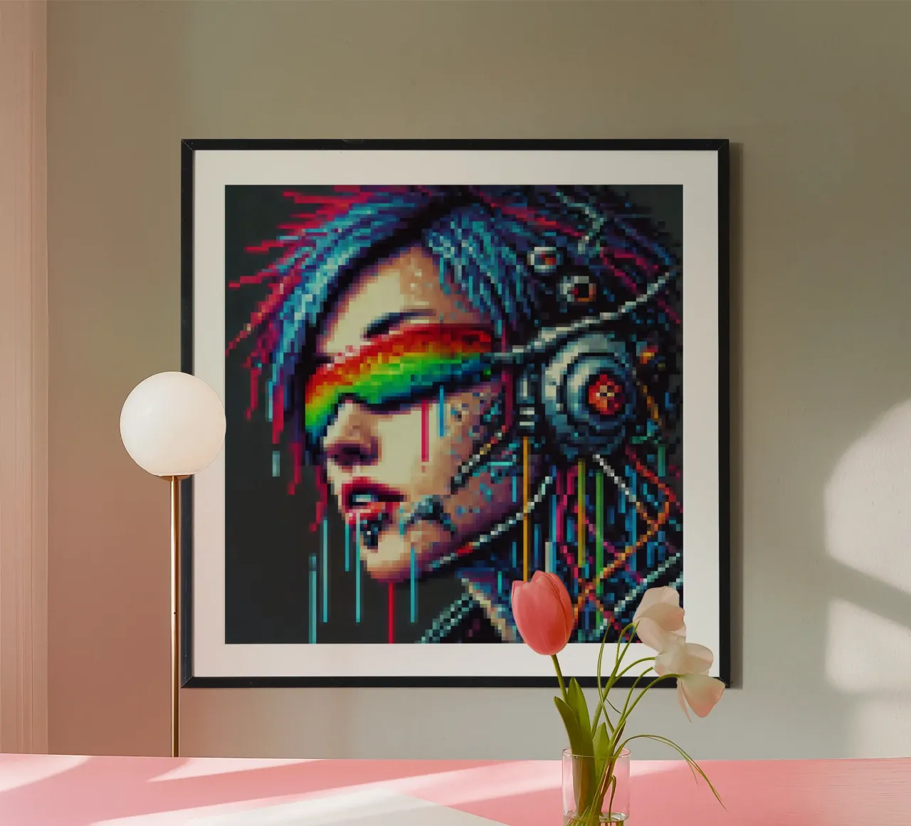 Cyberpunk - Pixelart carta hahnemühle da pixelart