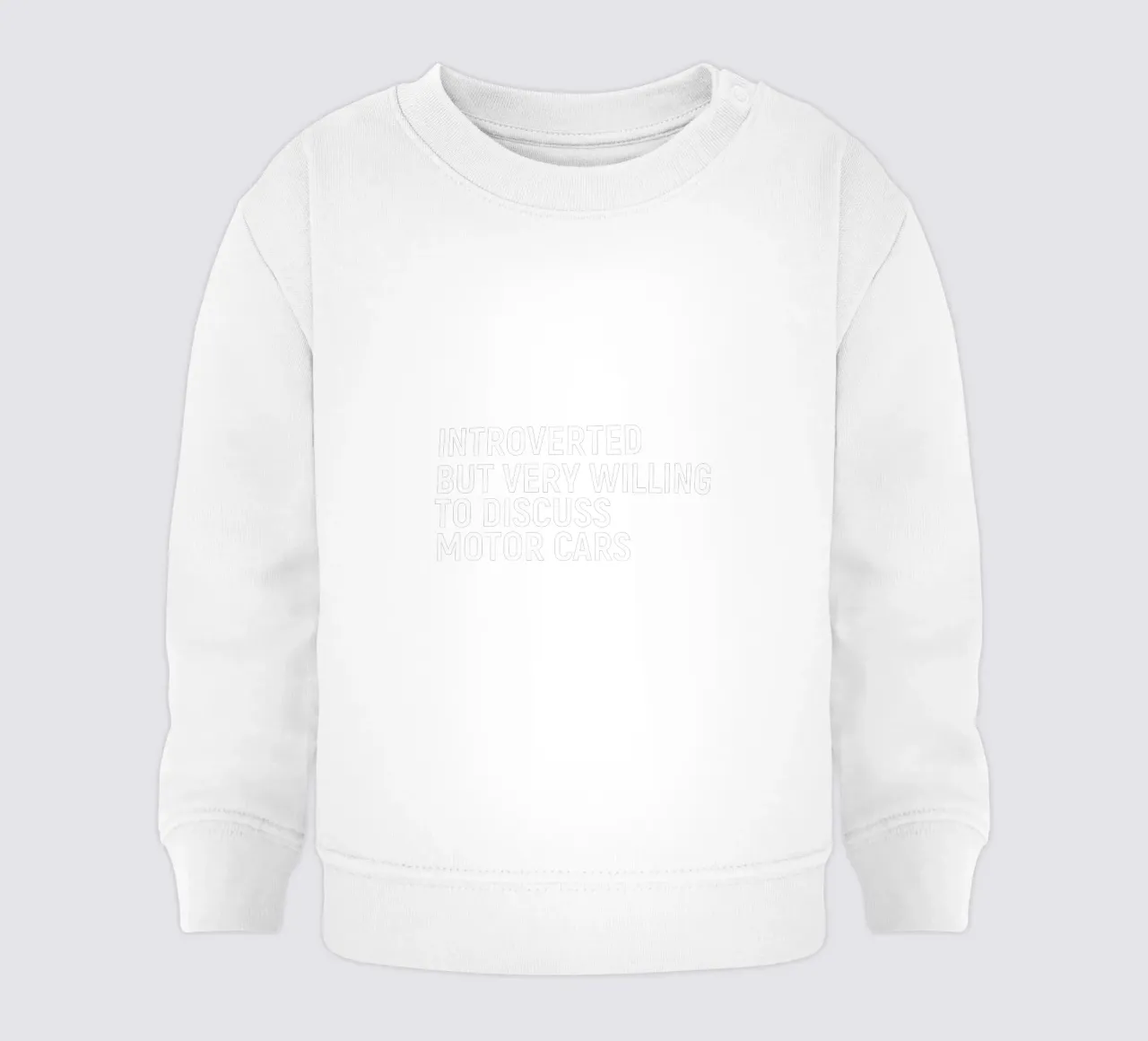 Introverted but very willing to discuss motor cars sudadera de bebé de happieeagle