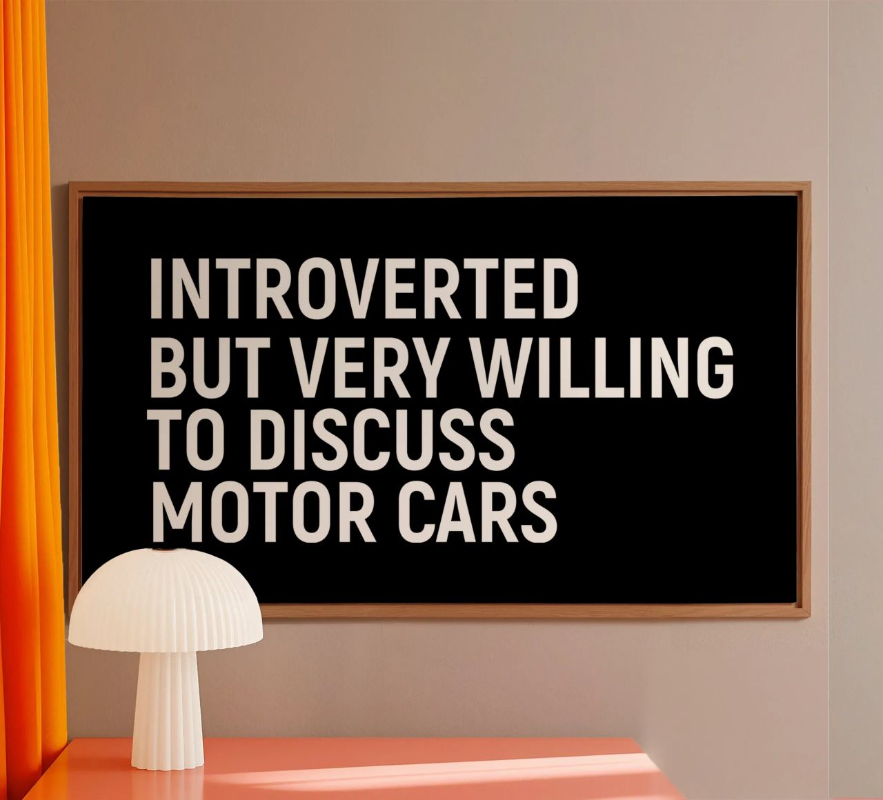 Introverted but very willing to discuss motor cars alluminio dibond da happieeagle