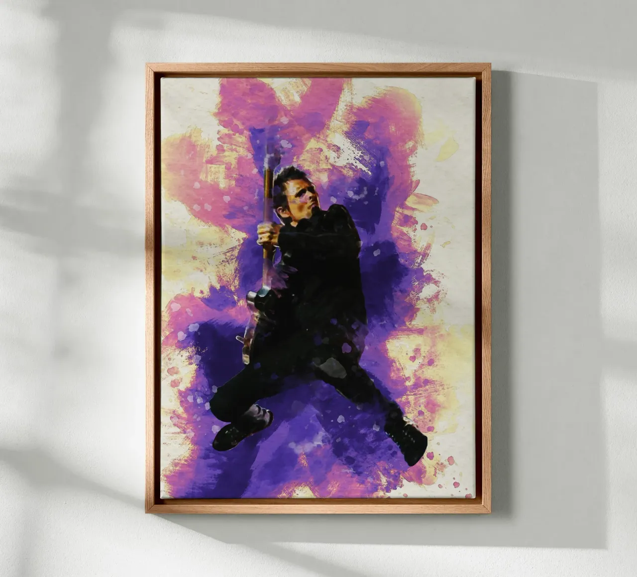 Smudge Matt Bellamy Jump canvas with Floater frame by Gunawan Rb