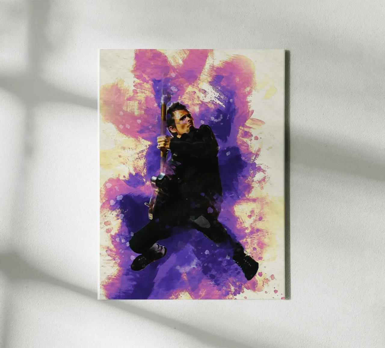 Smudge Matt Bellamy Jump canvas with Floater frame by Gunawan Rb