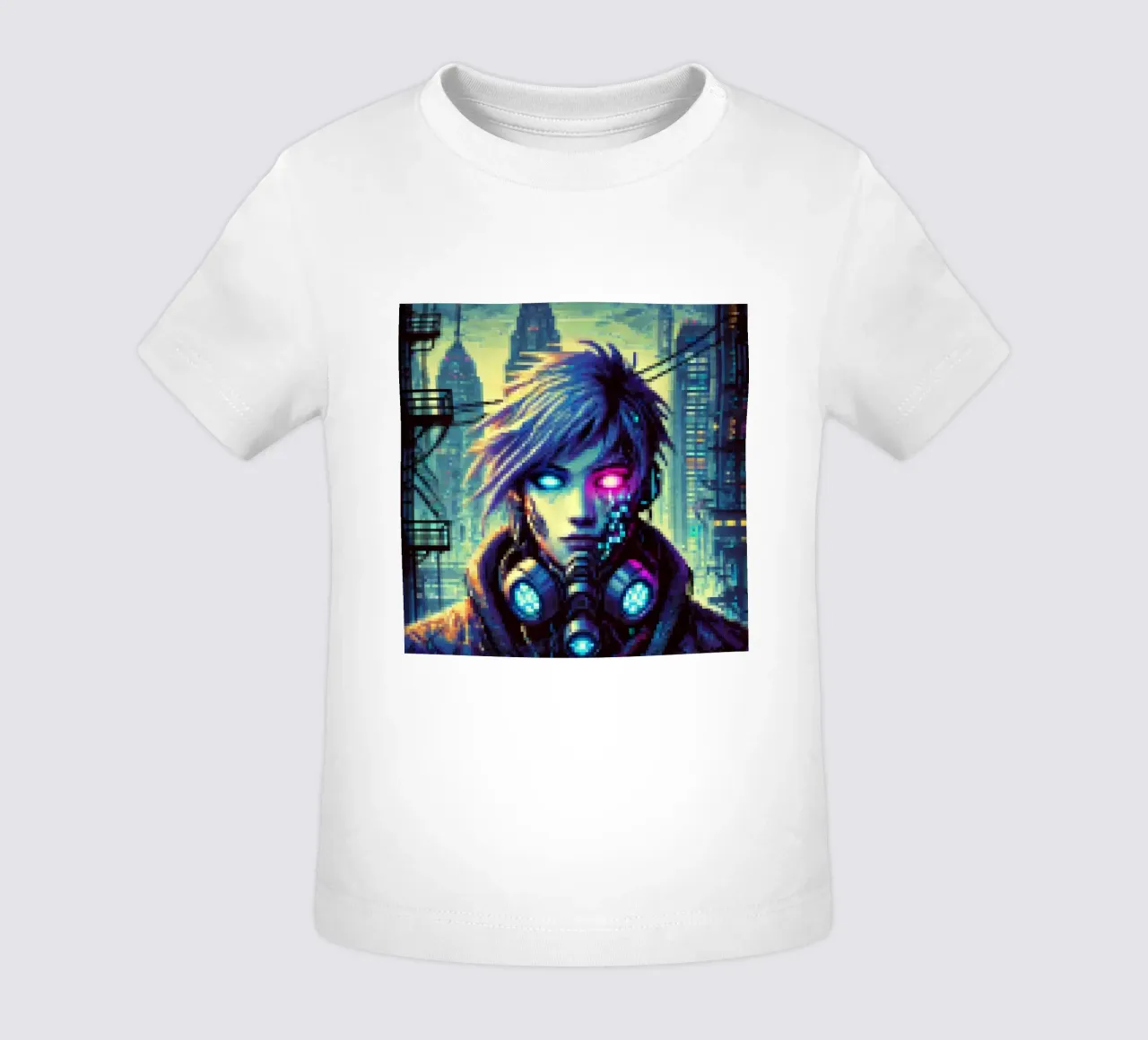 Cyberpunk - Pixelart maglietta neonato da pixelart