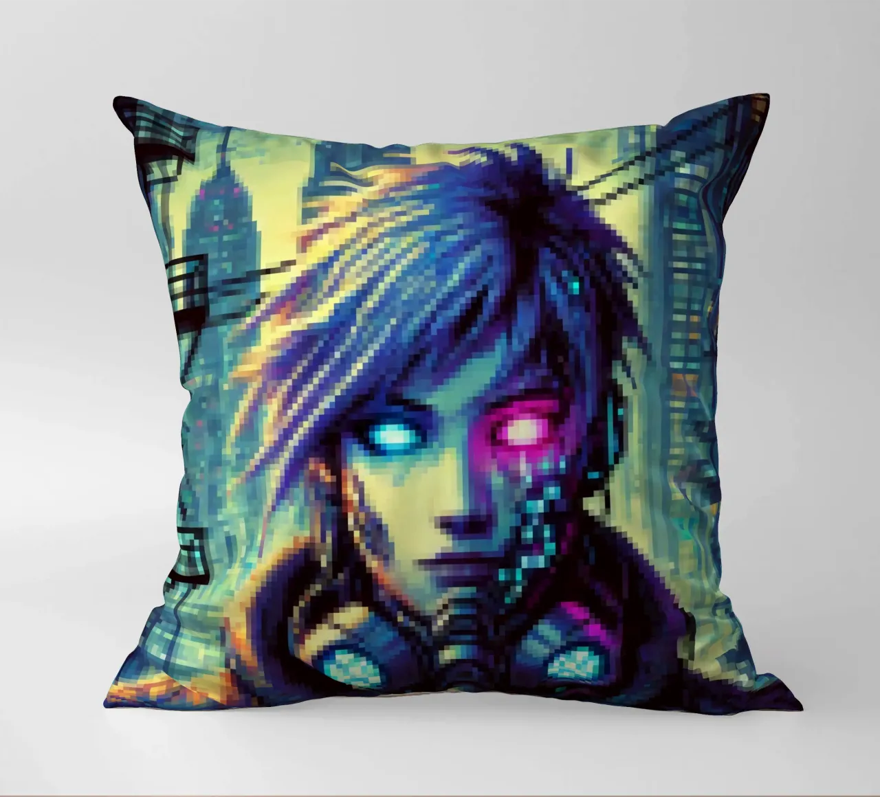 Cyberpunk - Pixelart cuscino da pixelart