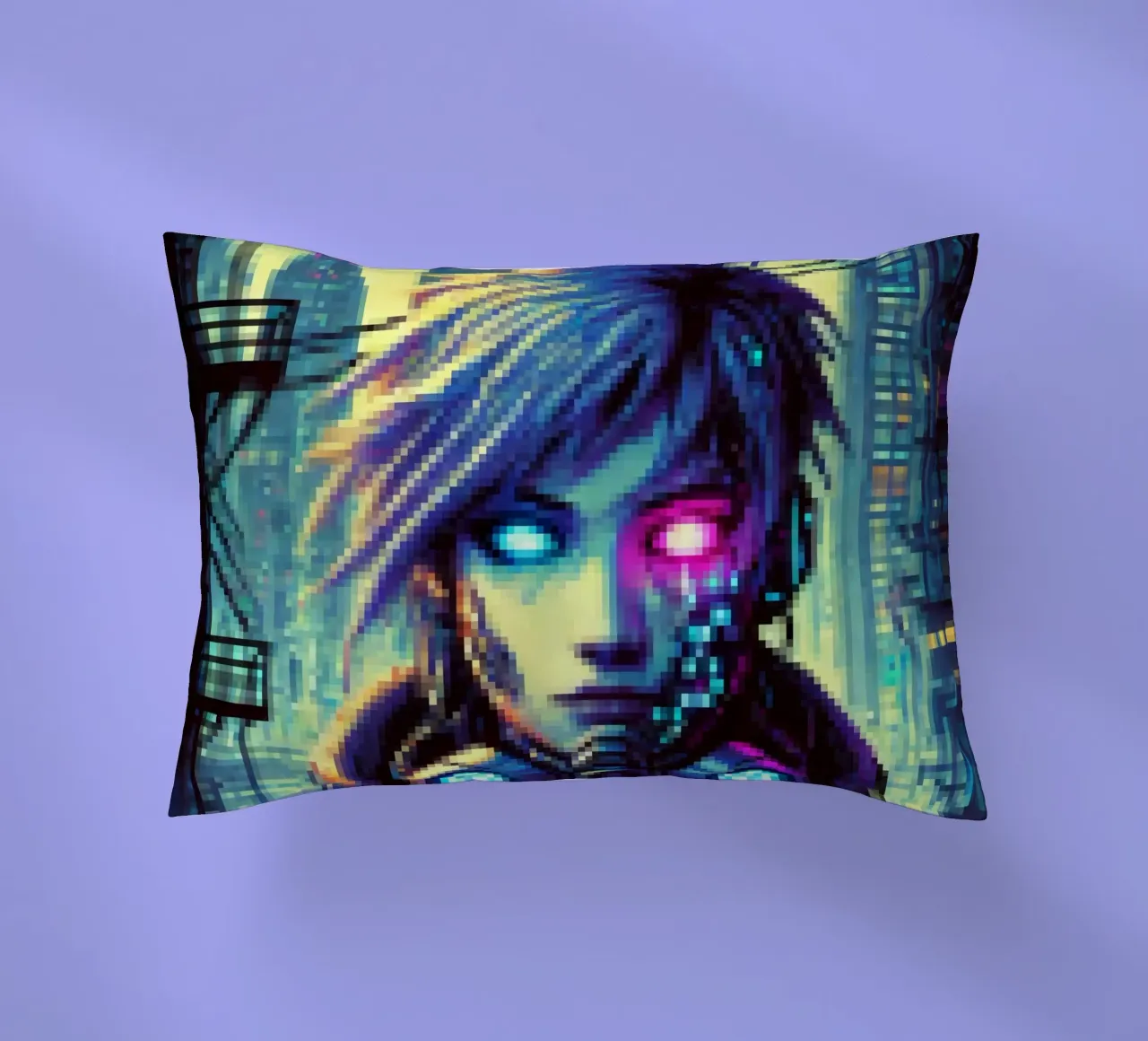 Cyberpunk - Pixelart cuscino da pixelart