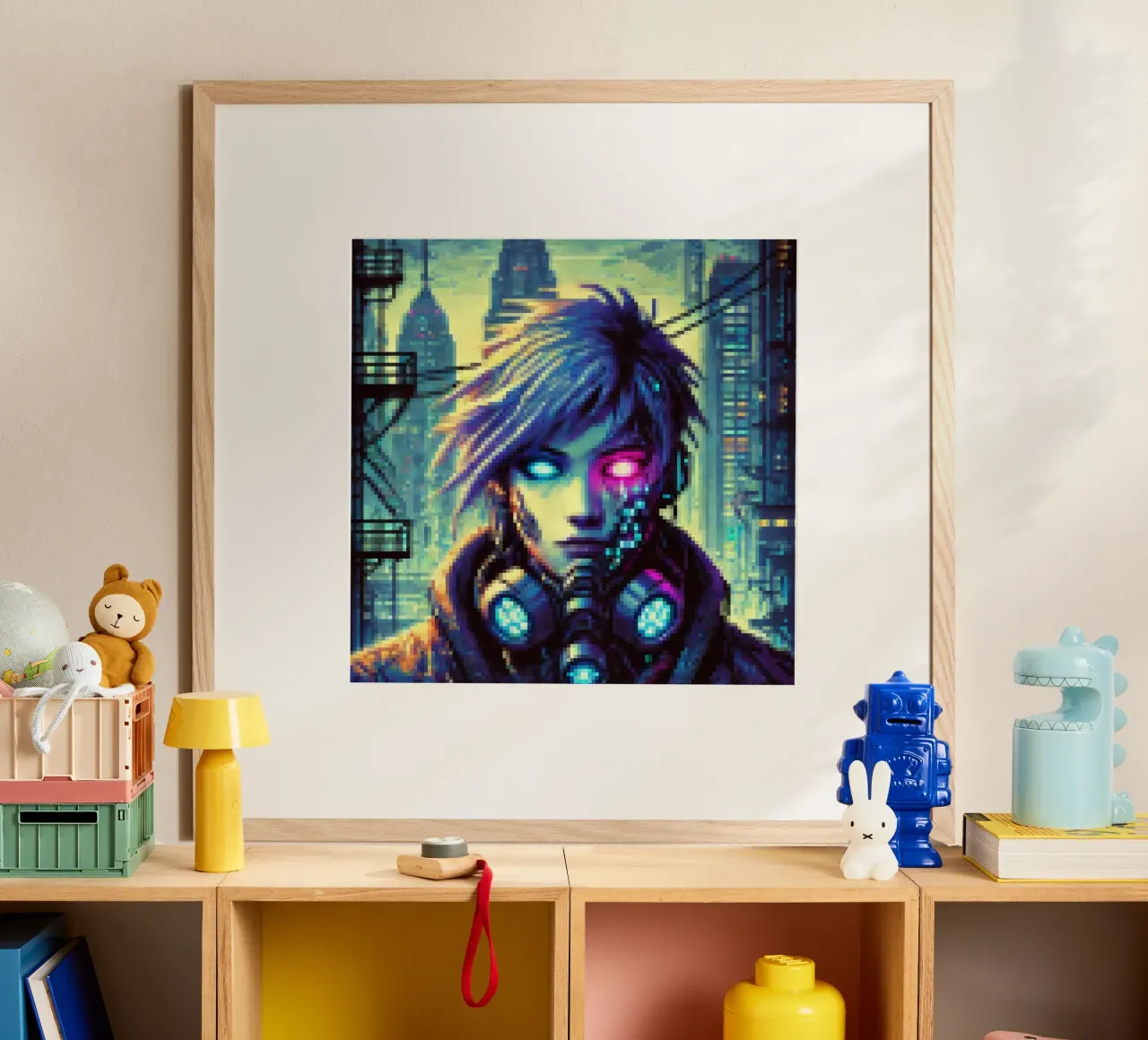 Cyberpunk - Pixelart carta hahnemühle da pixelart