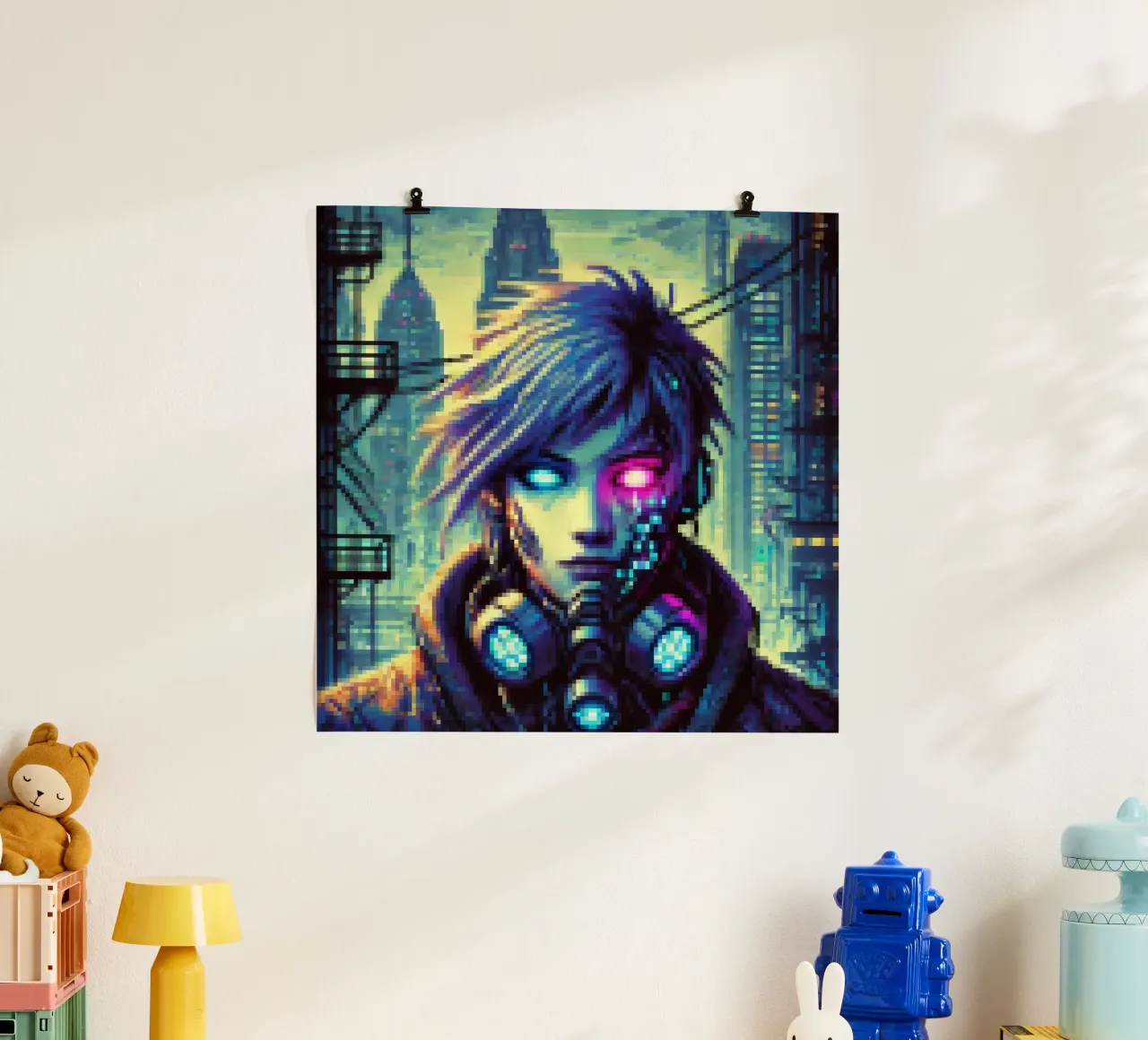 Cyberpunk - Pixelart carta hahnemühle da pixelart