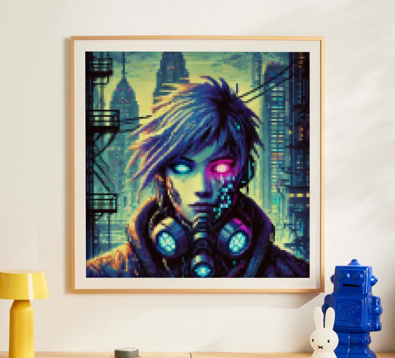 Cyberpunk - Pixelart carta hahnemühle da pixelart