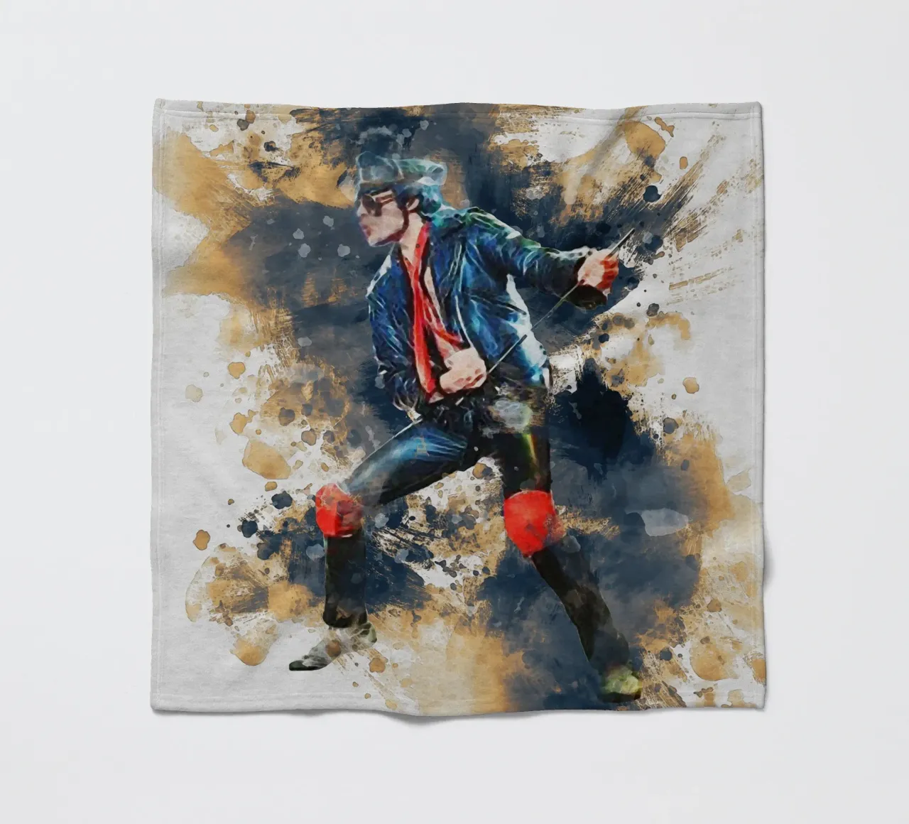 Smudge Porträt Freddie Mercury Fleecedecke von Gunawan Rb