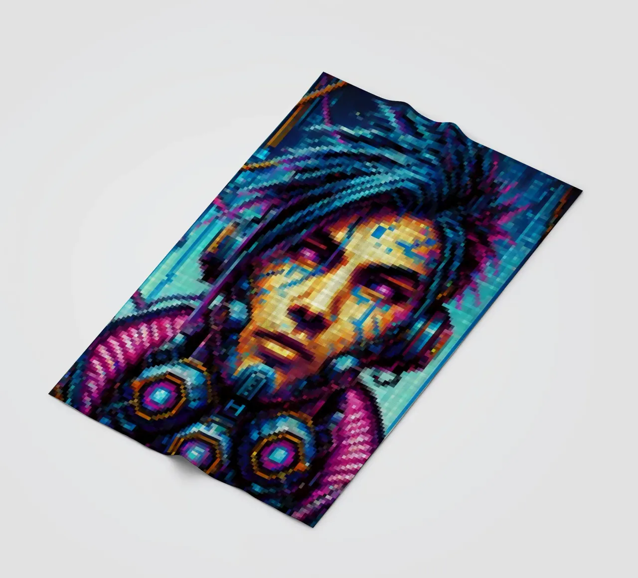 Cyberpunk - Pixelart coperta in pile da pixelart