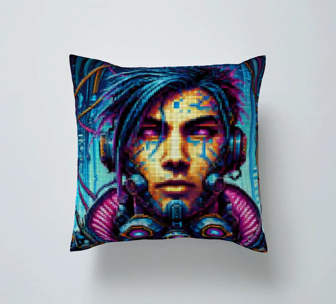 Cyberpunk - Pixelart cuscino da pixelart
