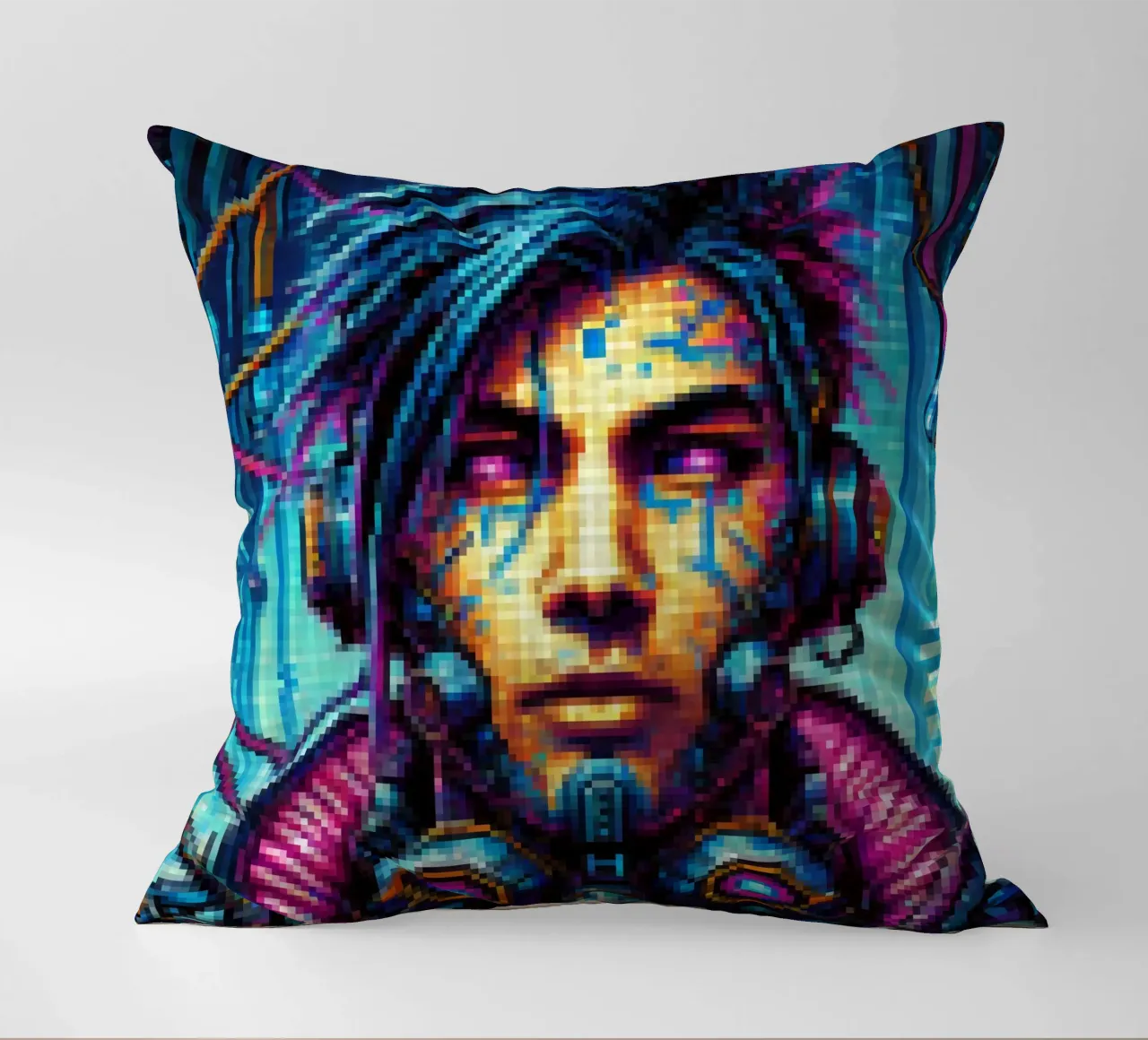 Cyberpunk - Pixelart cuscino da pixelart