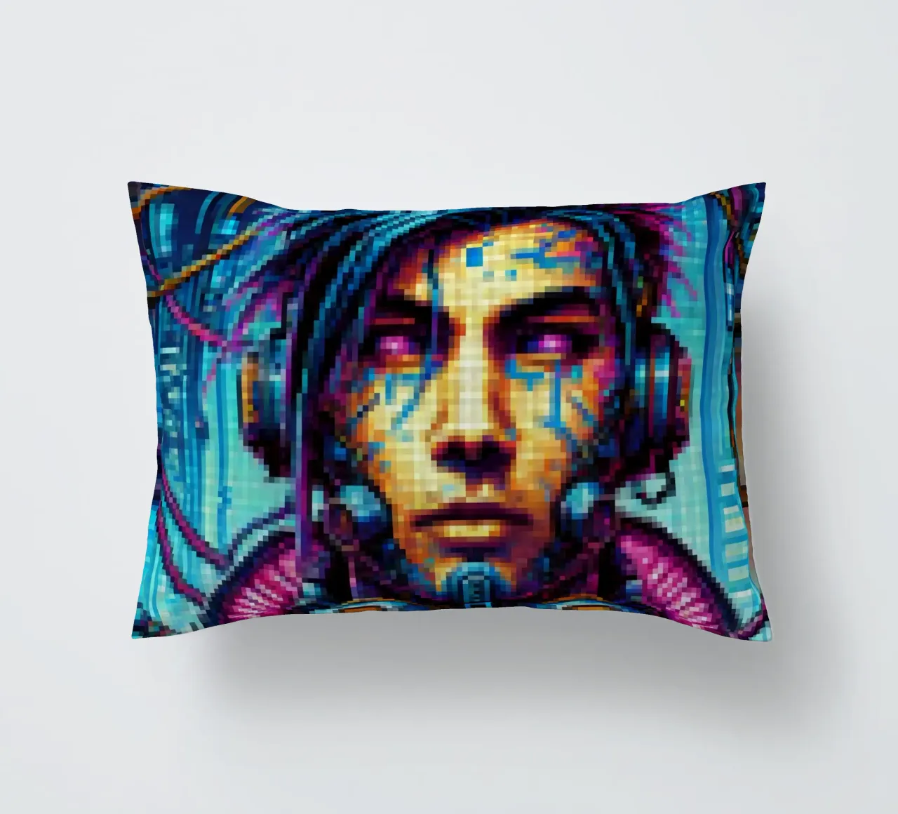 Cyberpunk - Pixelart cuscino da pixelart