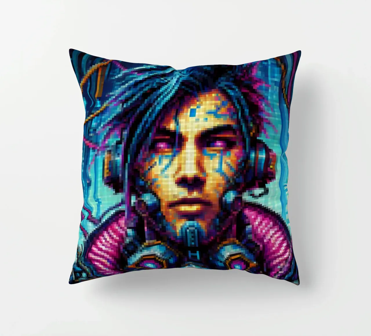 Cyberpunk - Pixelart cuscino da pixelart