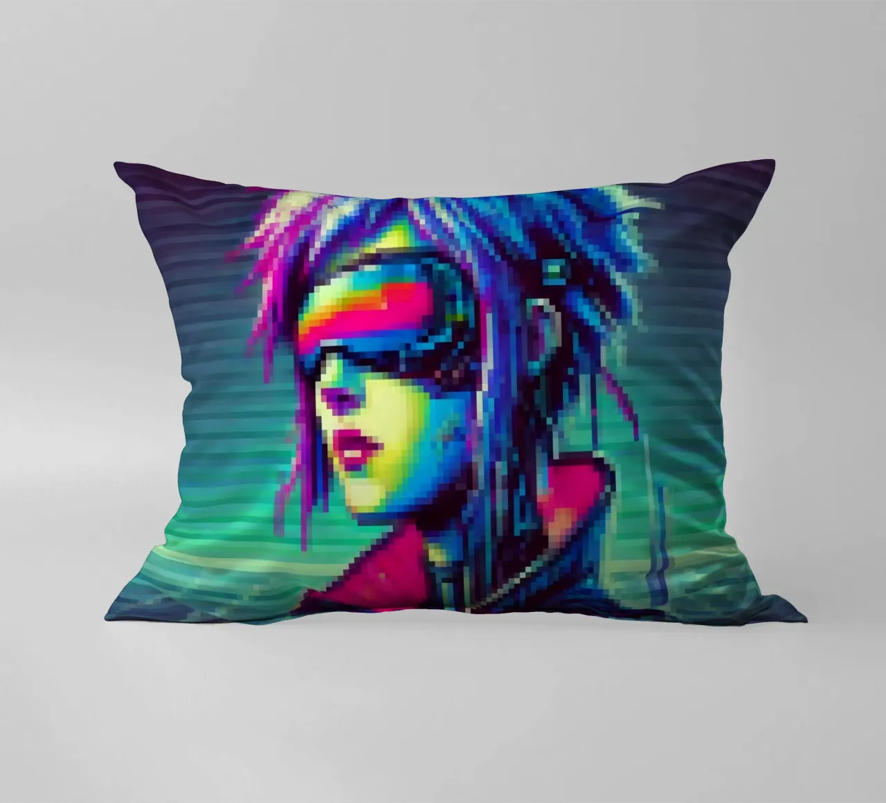Cyberpunk - Pixelart cuscino da pixelart