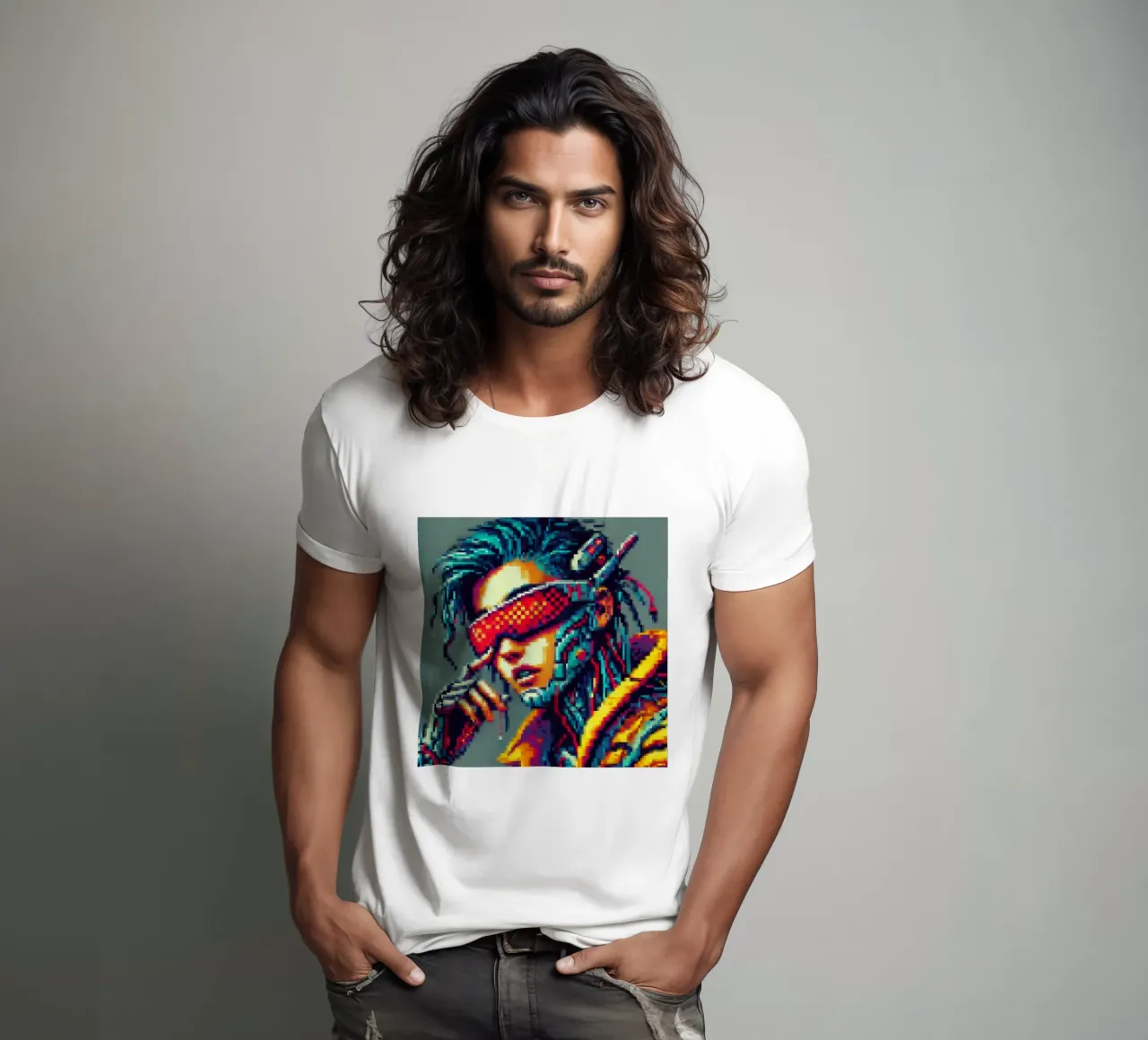 Cyberpunk - Pixelart t-shirt da pixelart