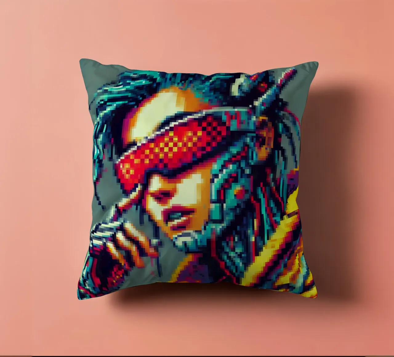 Cyberpunk - Pixelart cuscino da pixelart