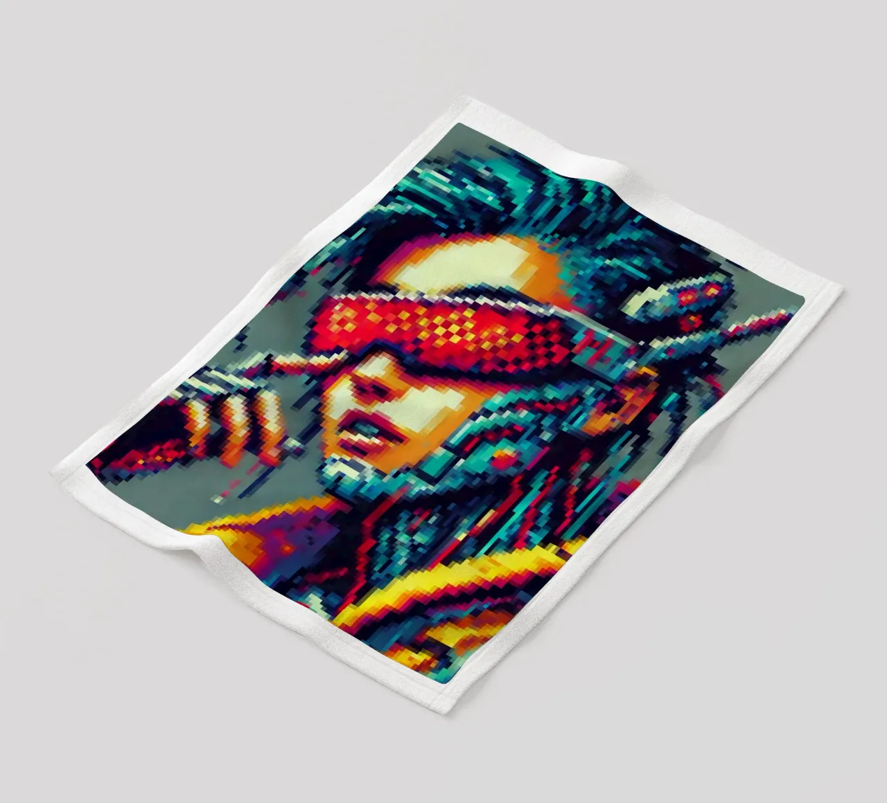 Cyberpunk - Pixelart coperta in pile da pixelart