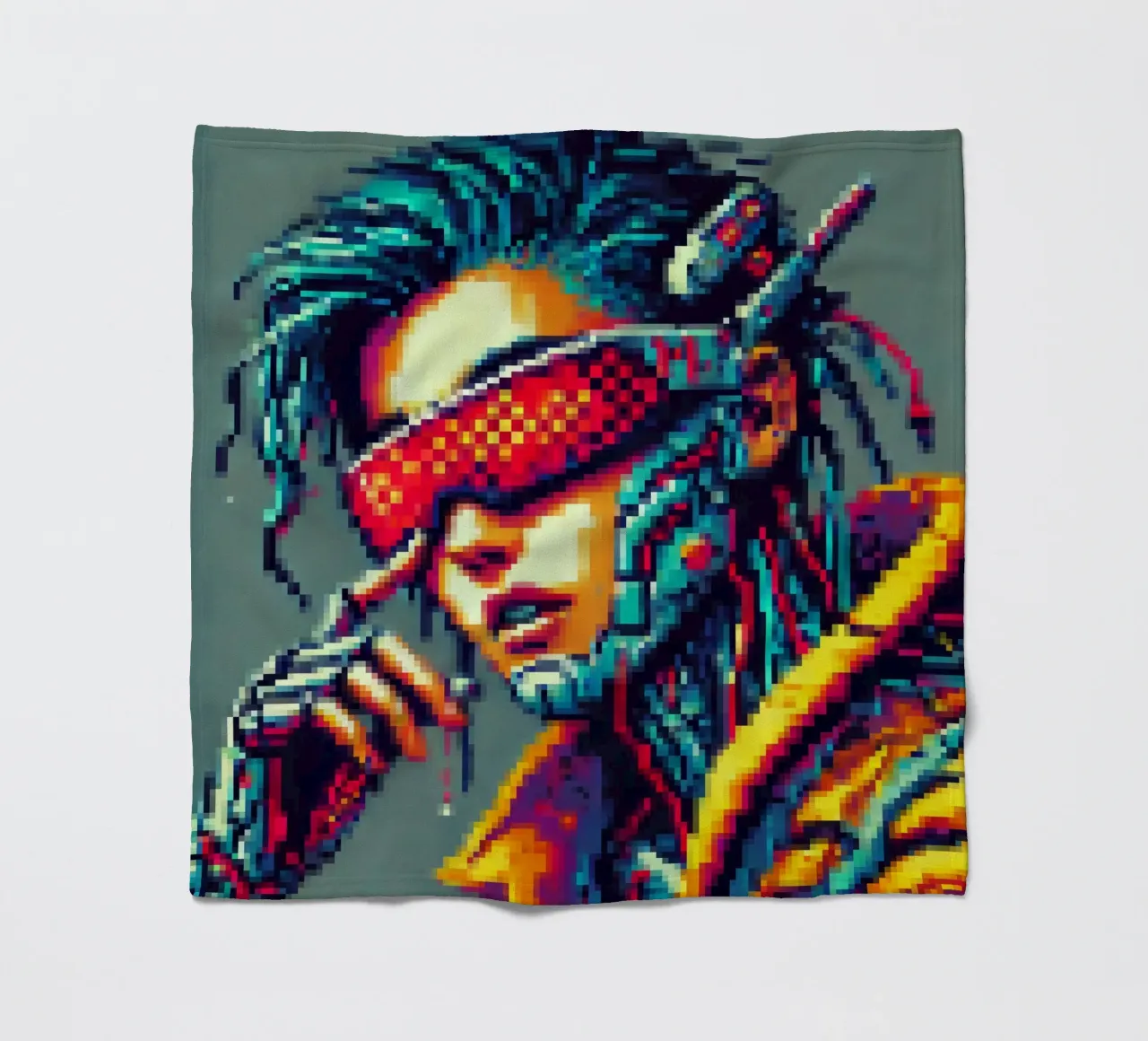 Cyberpunk - Pixelart coperta in pile da pixelart