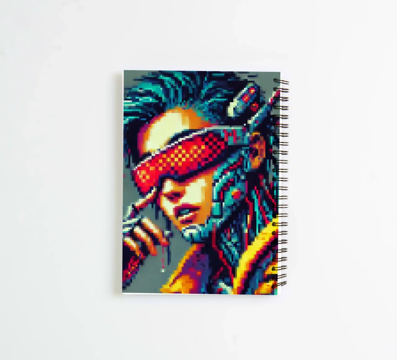 Cyberpunk - Pixelart spiral notebook by pixelart