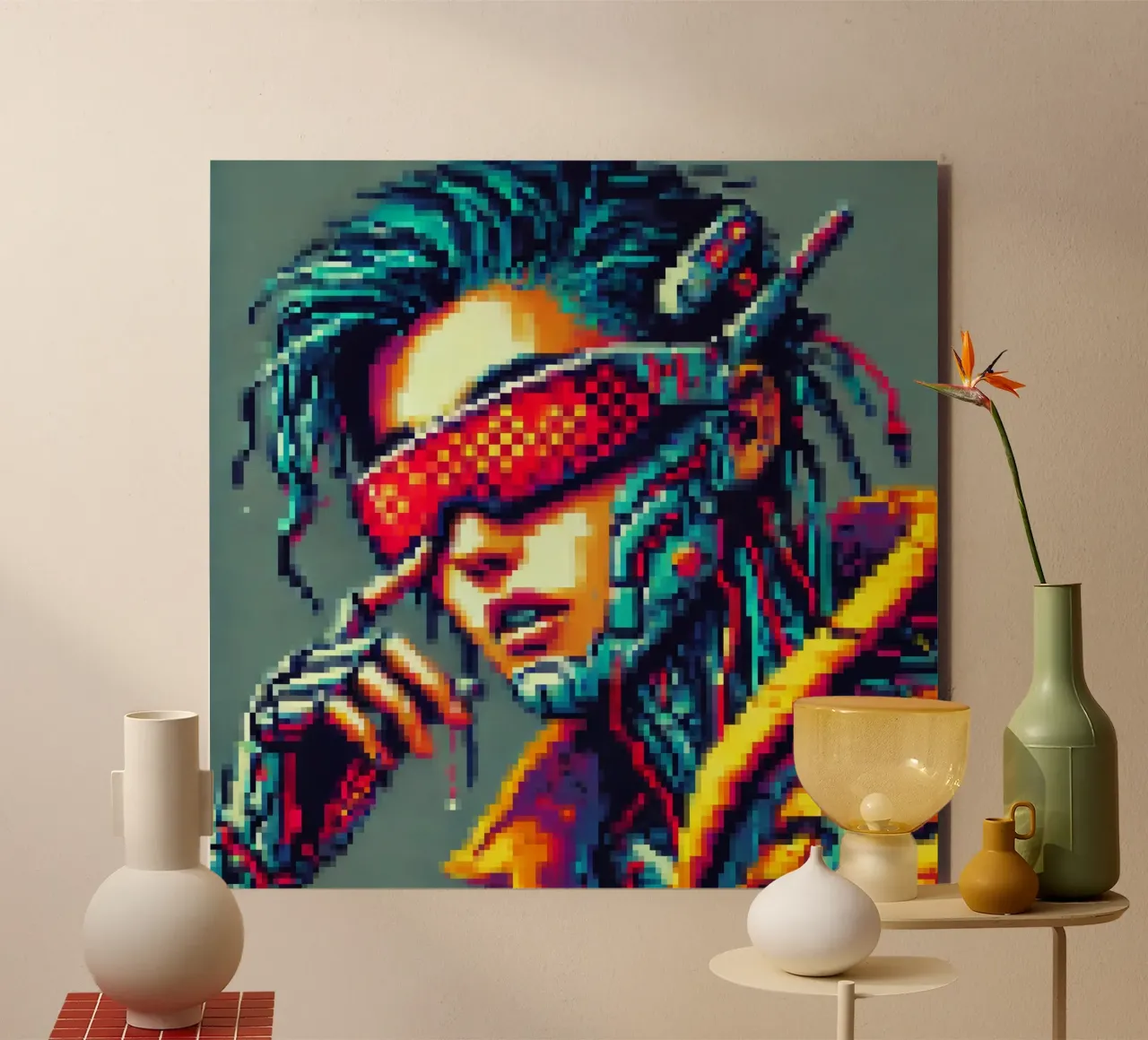 Cyberpunk - Pixelart alluminio dibond da pixelart