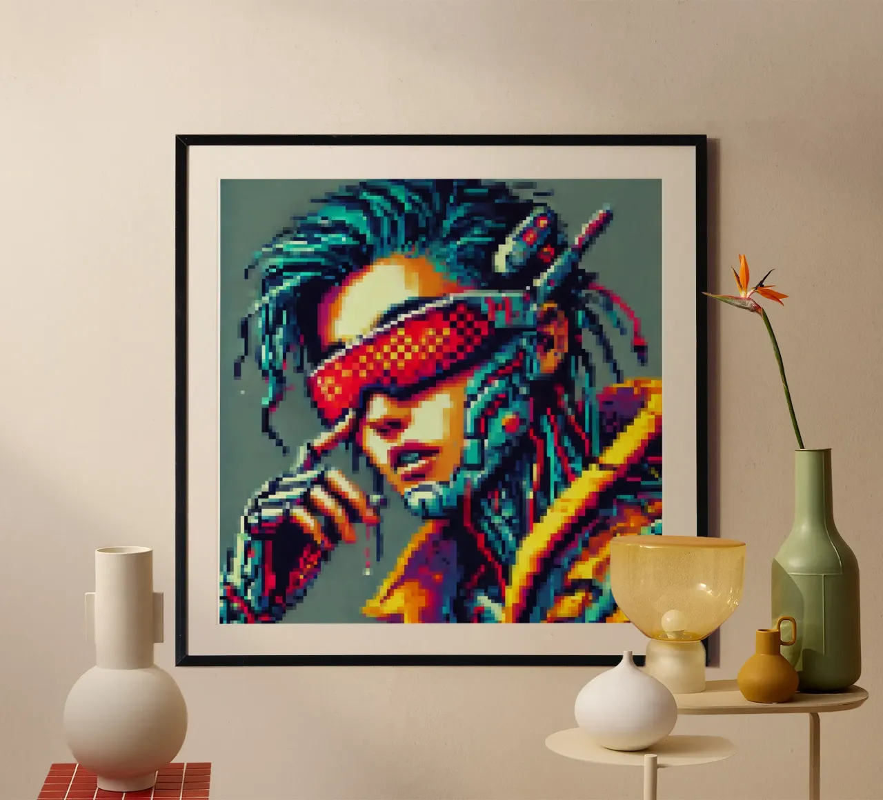 Cyberpunk - Pixelart carta hahnemühle da pixelart