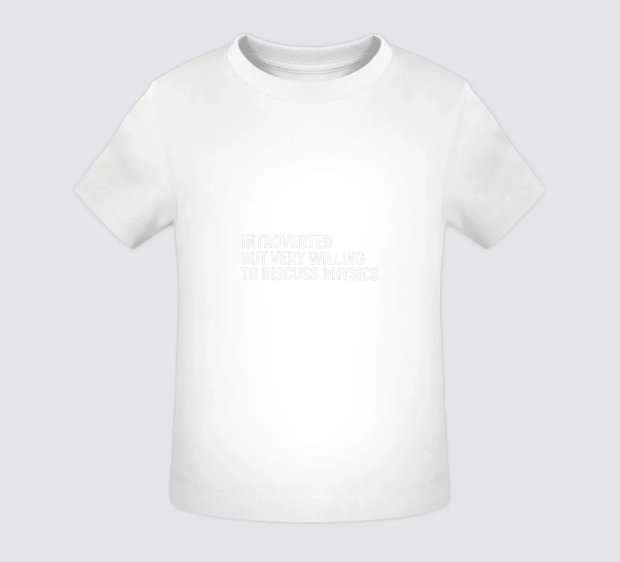 Introverted but very willing to discuss physics camiseta de bebé de happieeagle