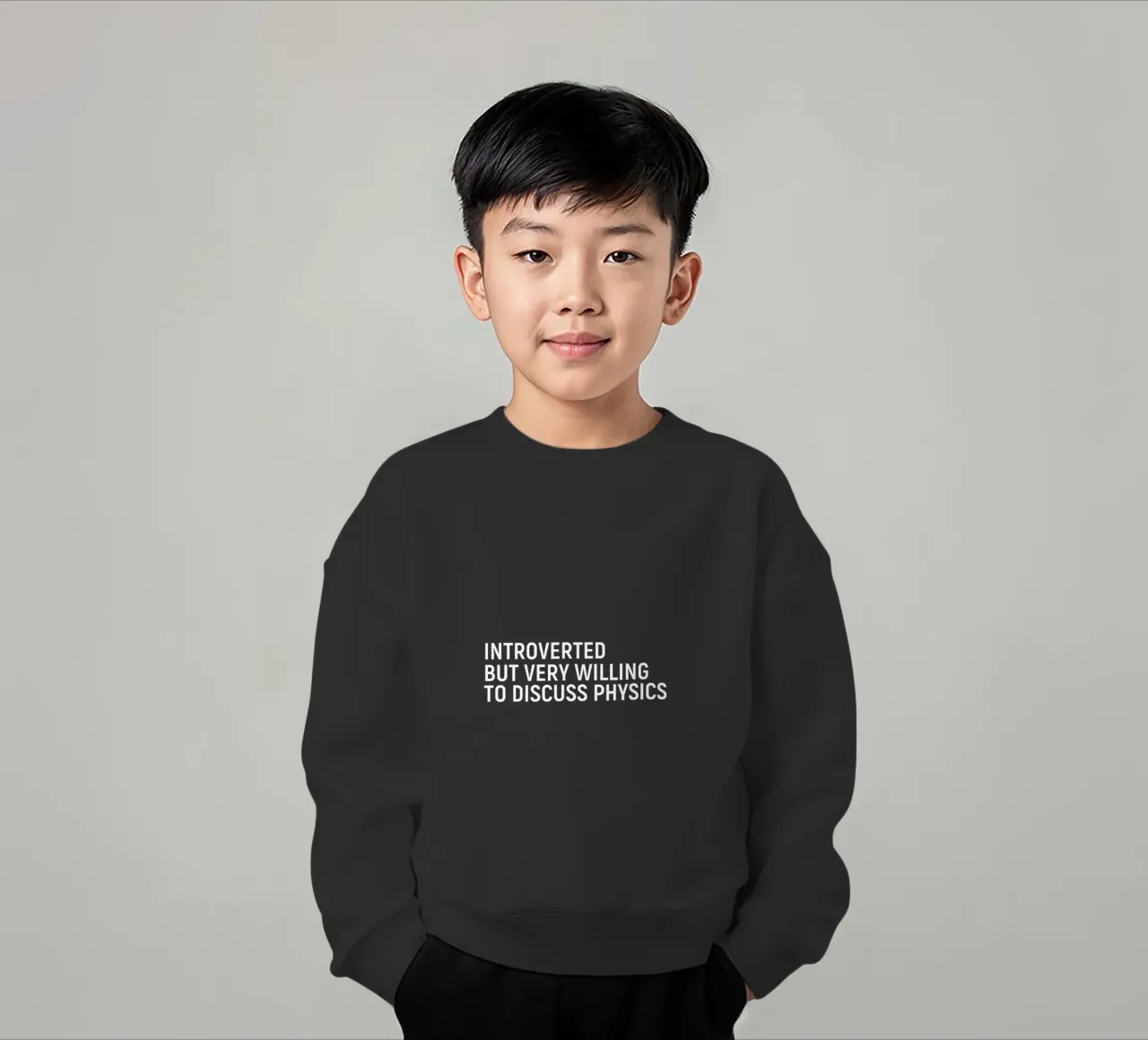Introverted but very willing to discuss physics felpa bambino da happieeagle