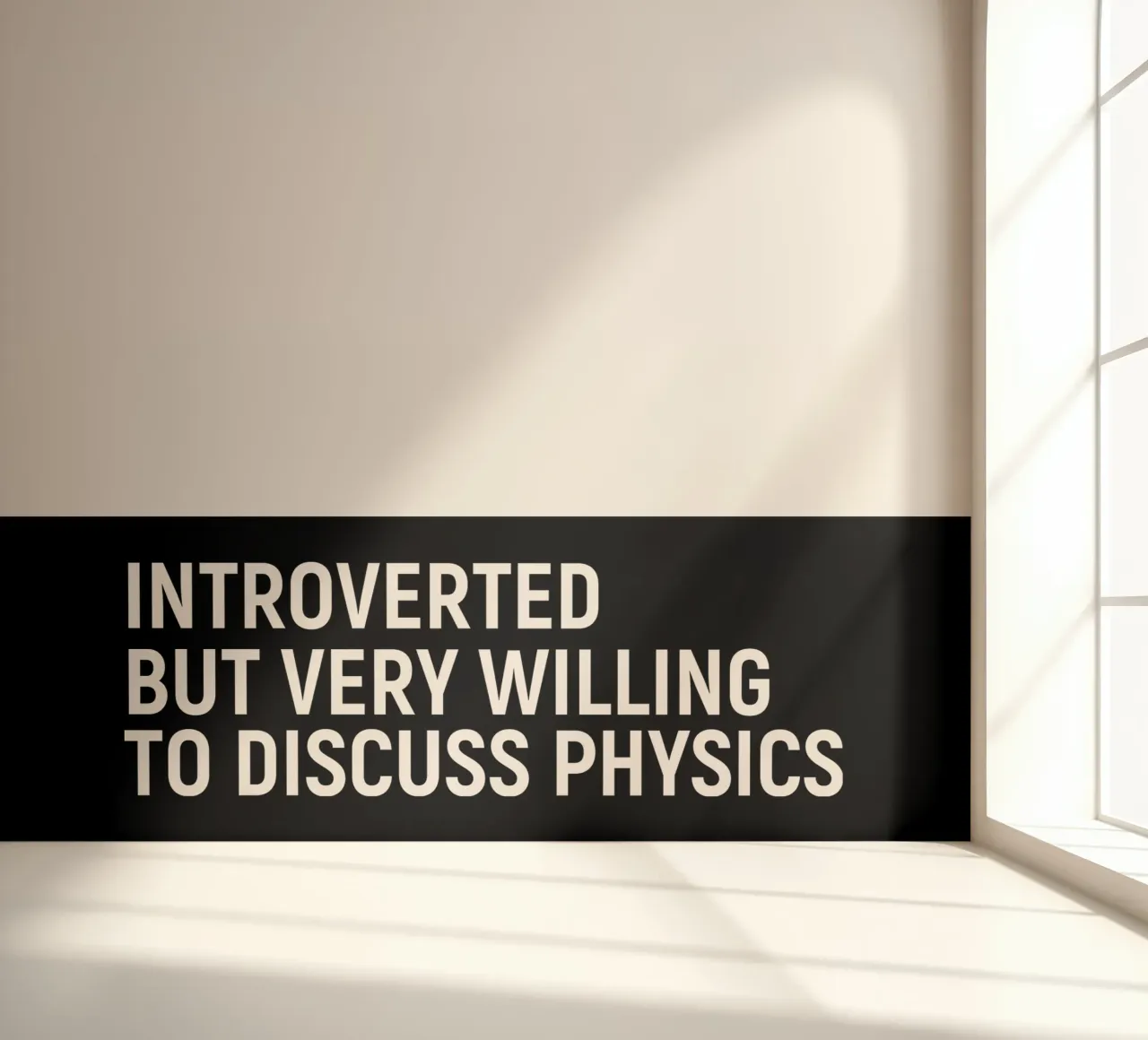 Introverted but very willing to discuss physics papel para pared de happieeagle