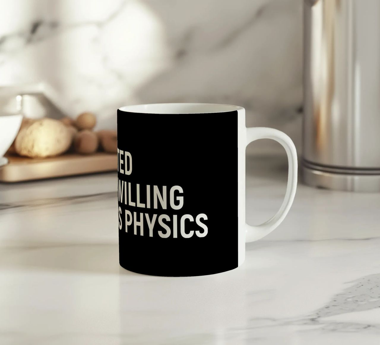 Introverted but very willing to discuss physics tazza in ceramica da happieeagle