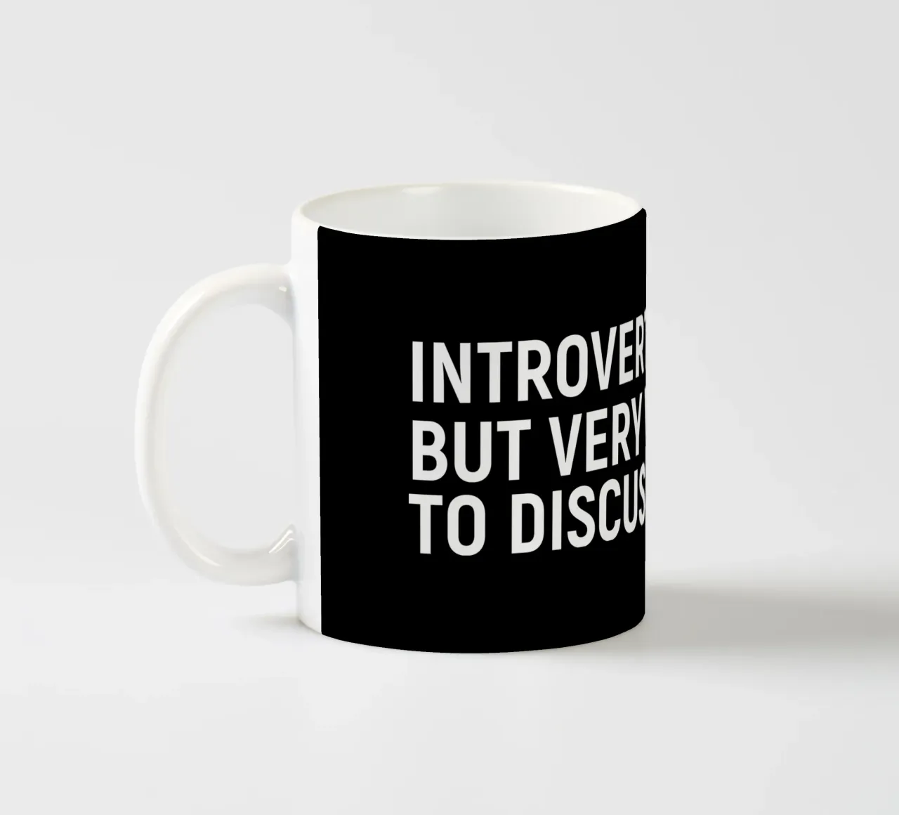 Introverted but very willing to discuss physics mug en céramique de happieeagle