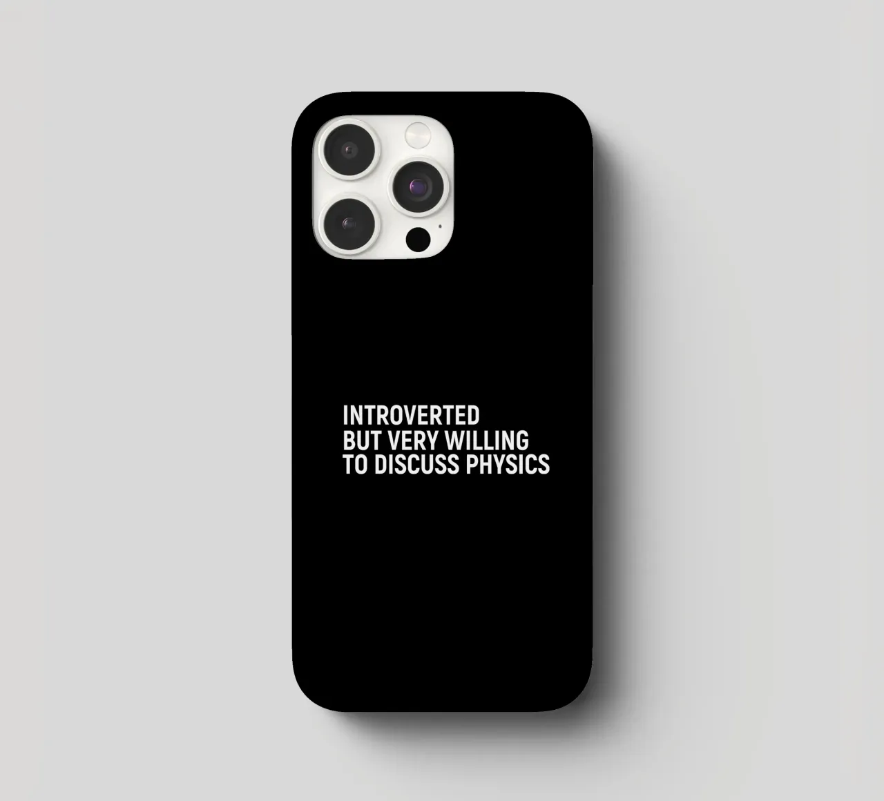 Introverted but very willing to discuss physics iPhone Hülle von happieeagle