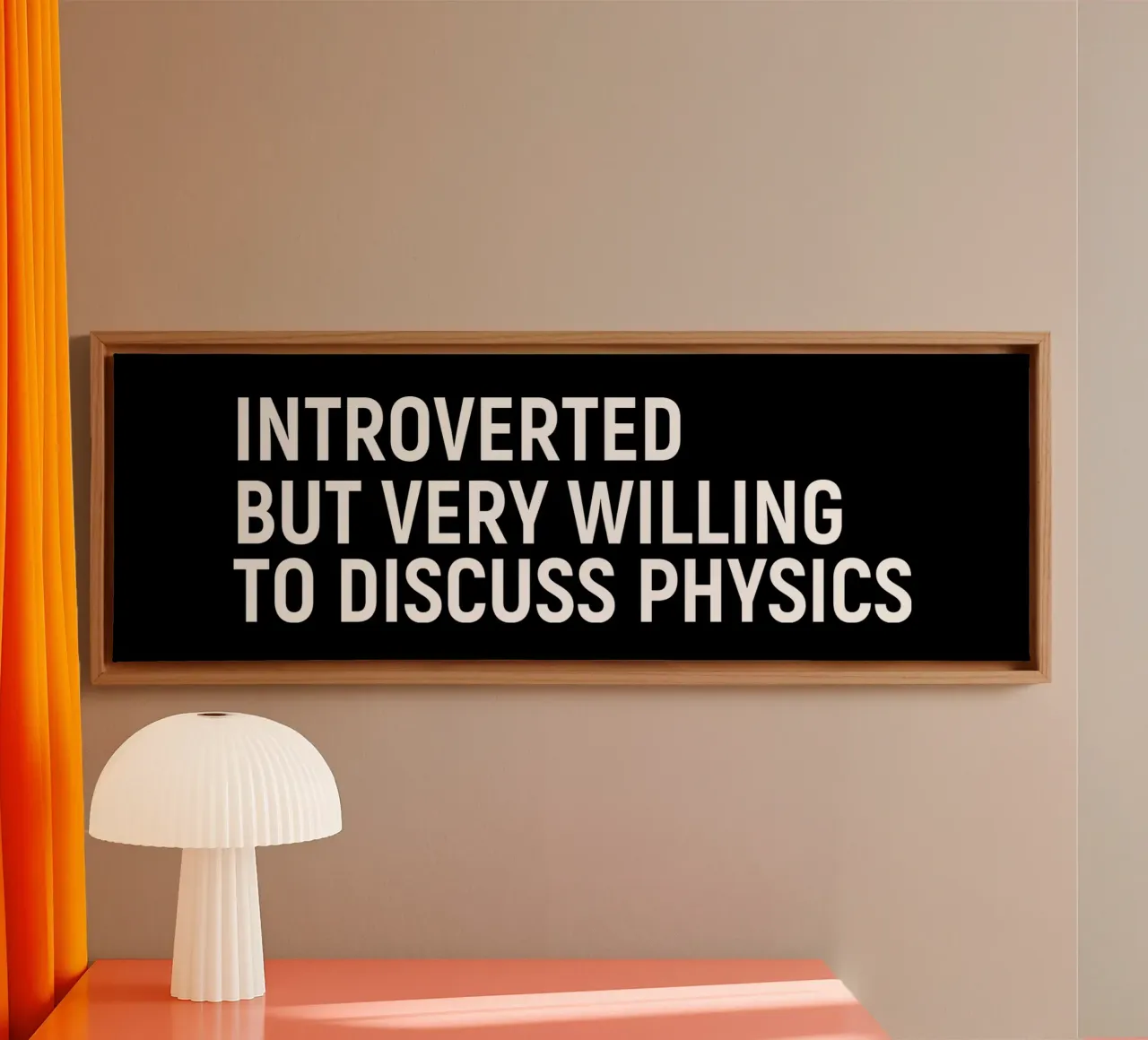 Introverted but very willing to discuss physics canvas van happieeagle