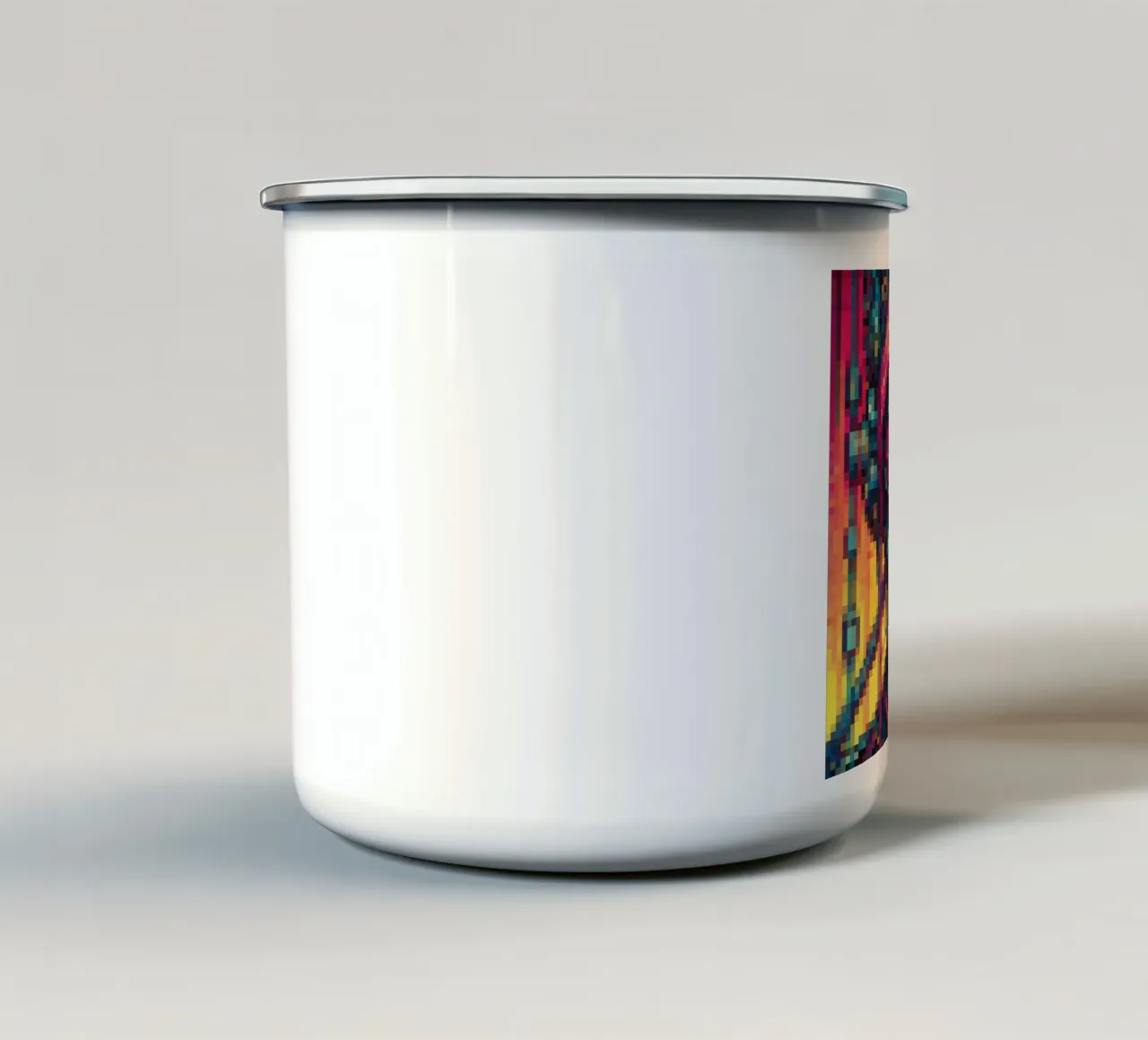 Cyberpunk - Pixelart tazza in smalto da pixelart