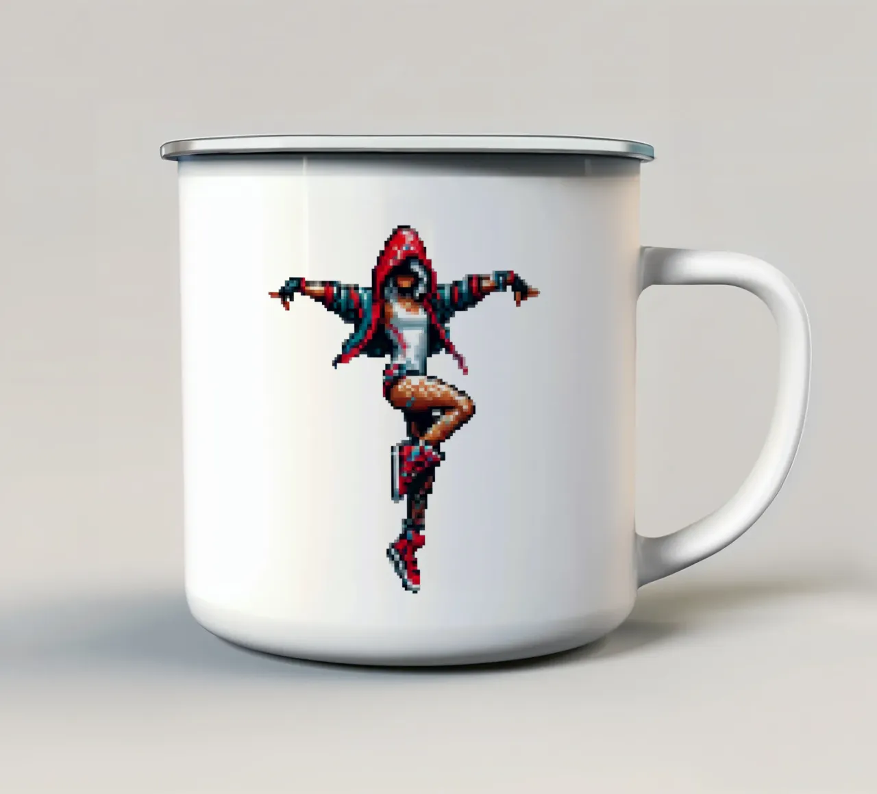 Danza - Pixelart tazza in smalto da pixelart