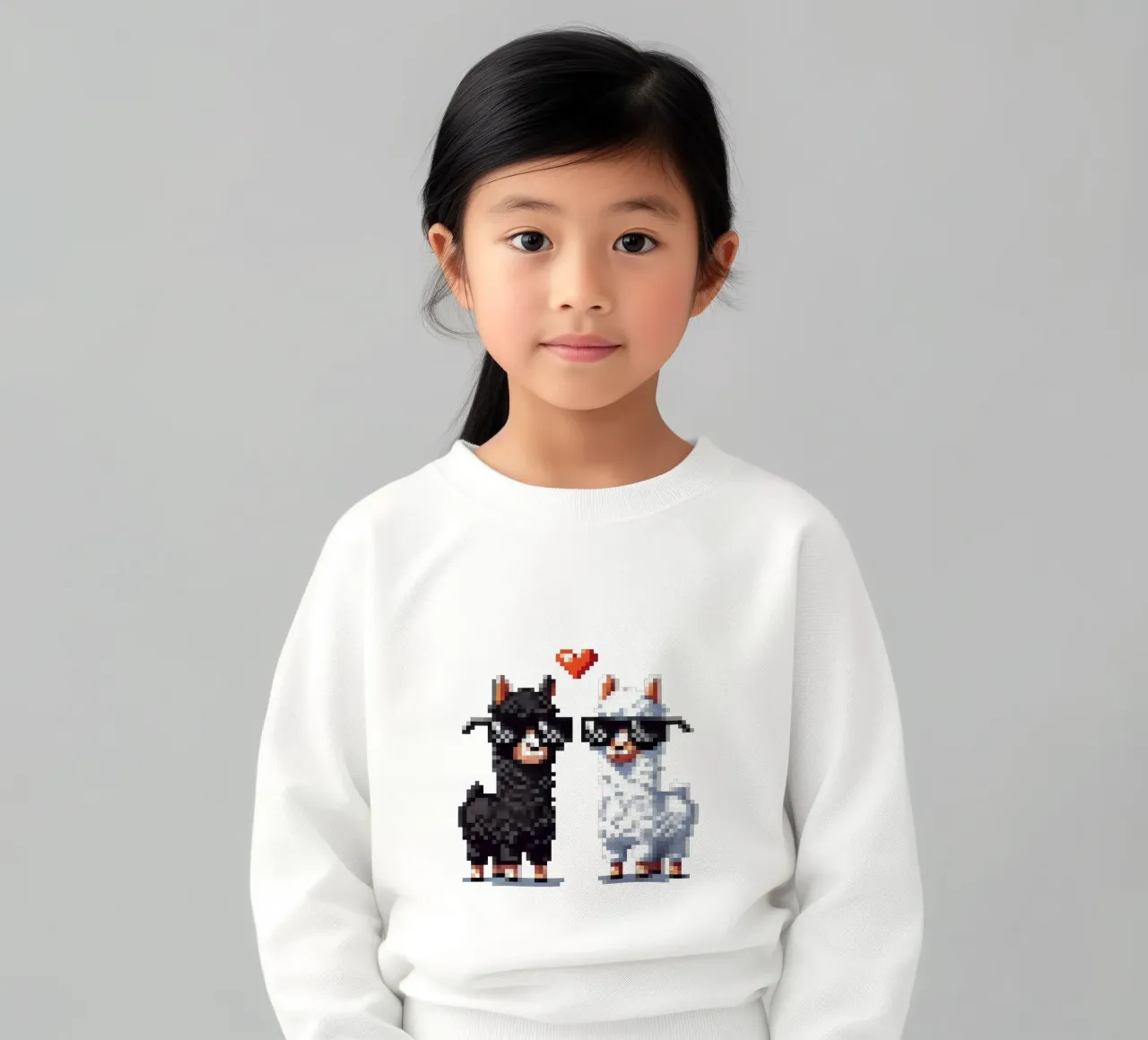 L'amore degli alpaca - Pixelart felpa bambino da pixelart