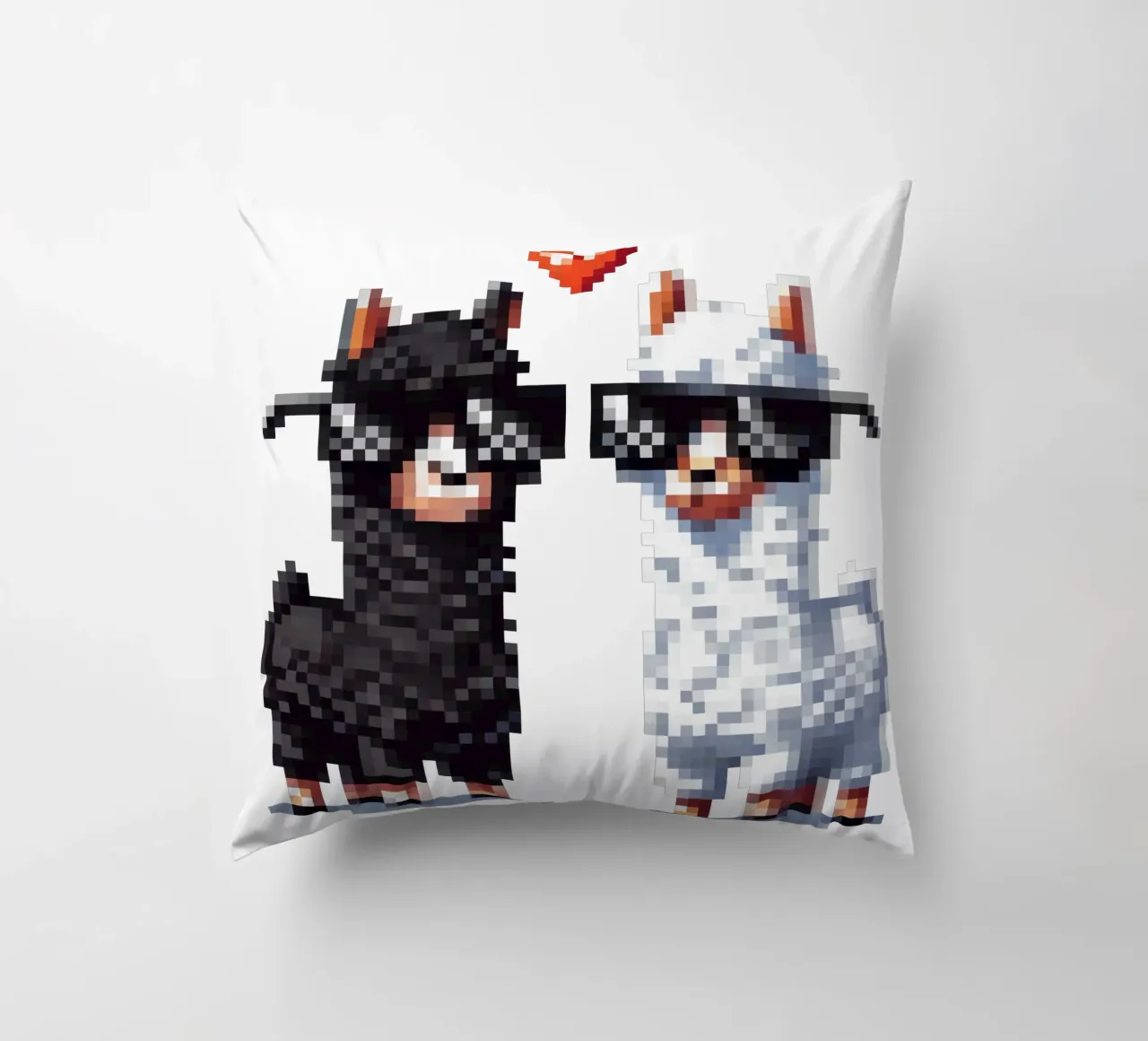 L'amore degli alpaca - Pixelart cuscino da pixelart