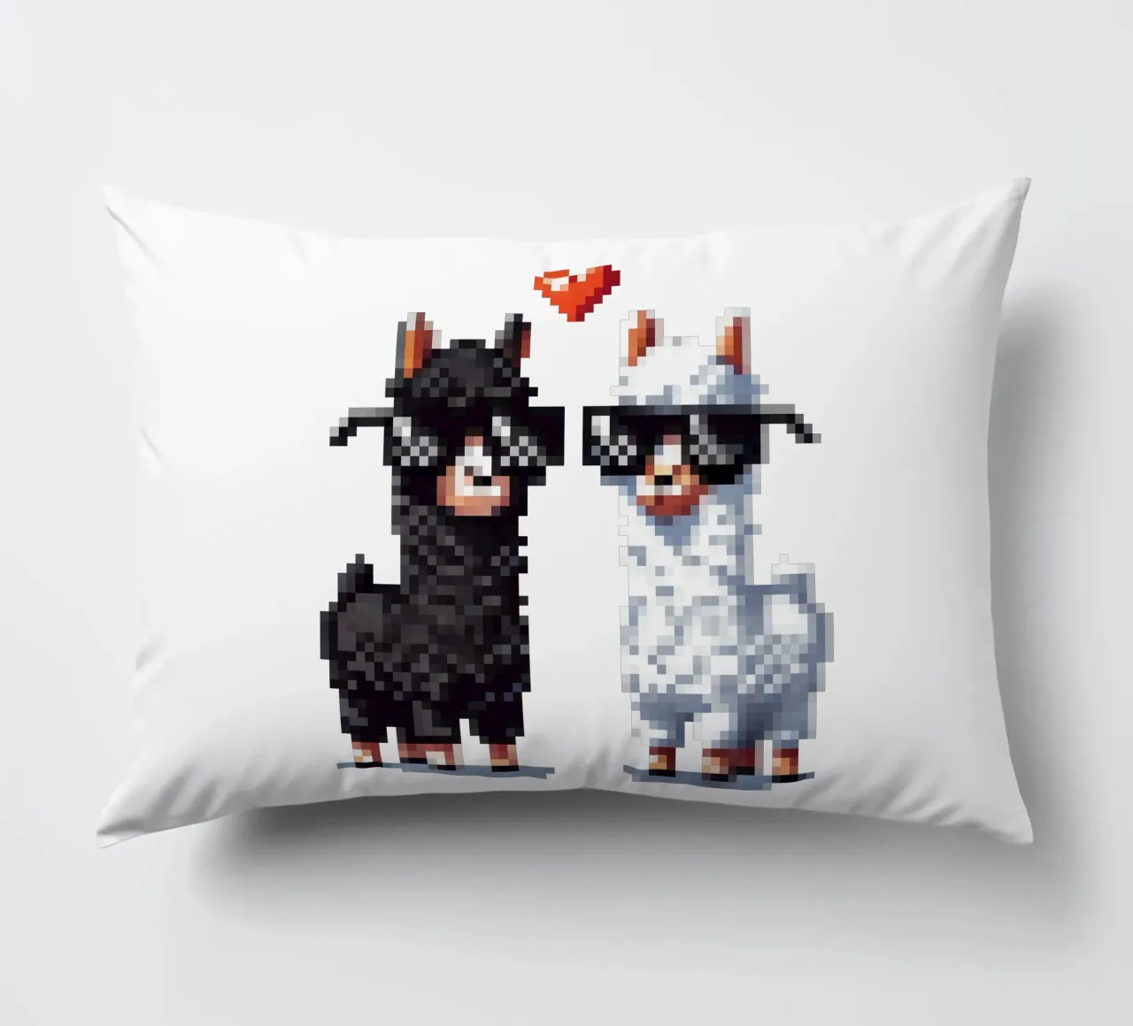 L'amore degli alpaca - Pixelart cuscino da pixelart