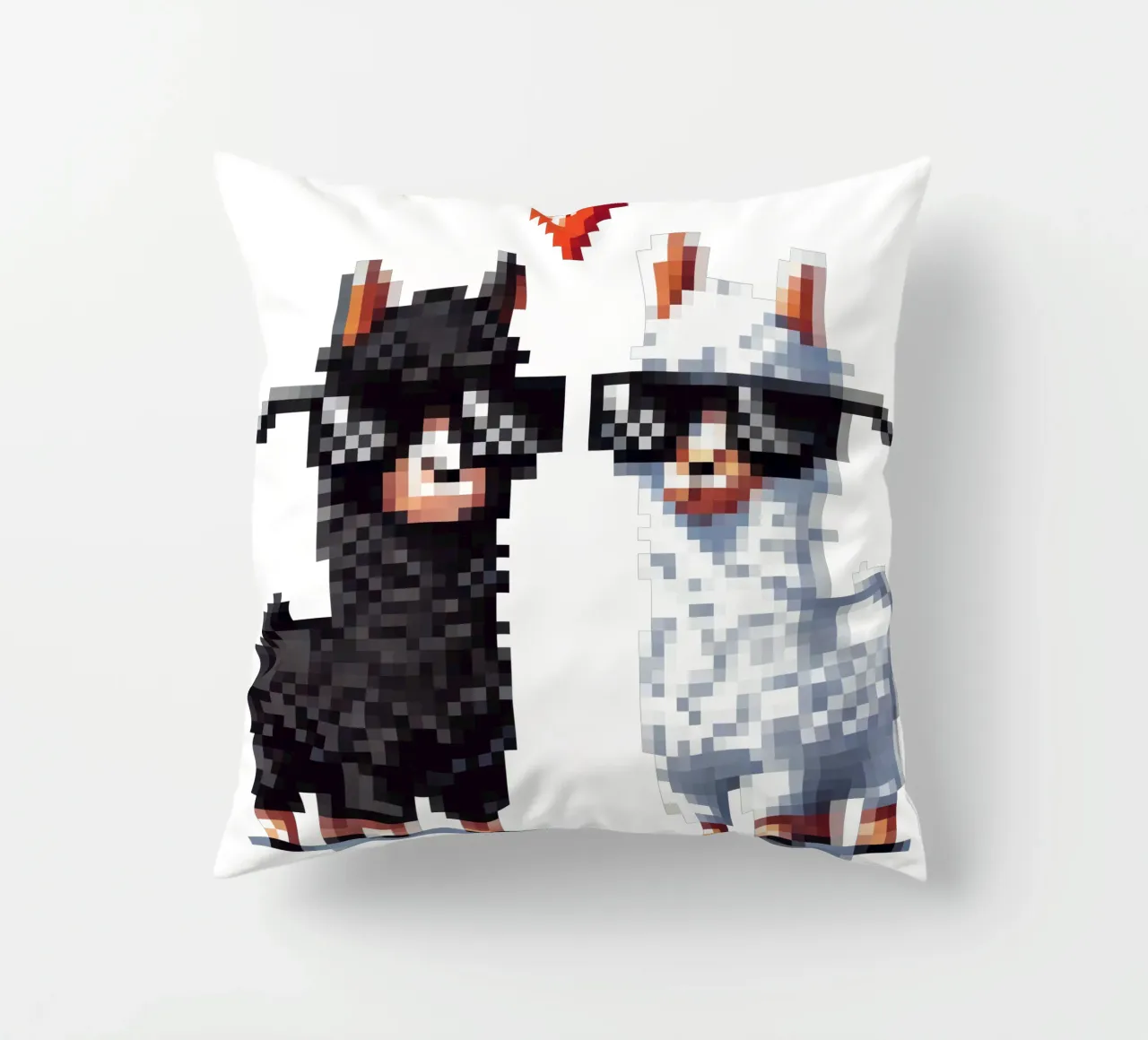 L'amore degli alpaca - Pixelart cuscino da pixelart