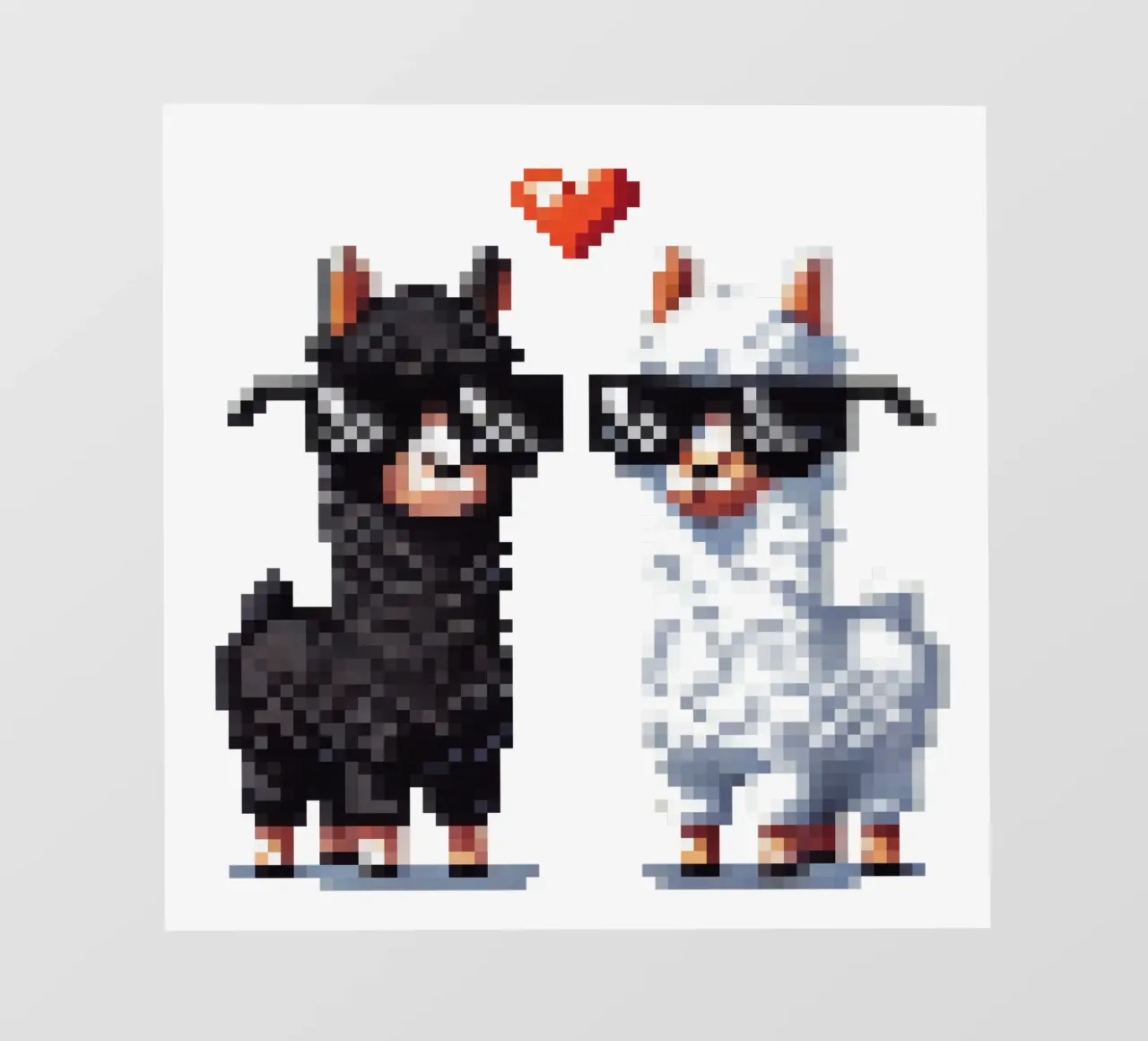 L'amore degli alpaca - Pixelart pellicola backlit da pixelart