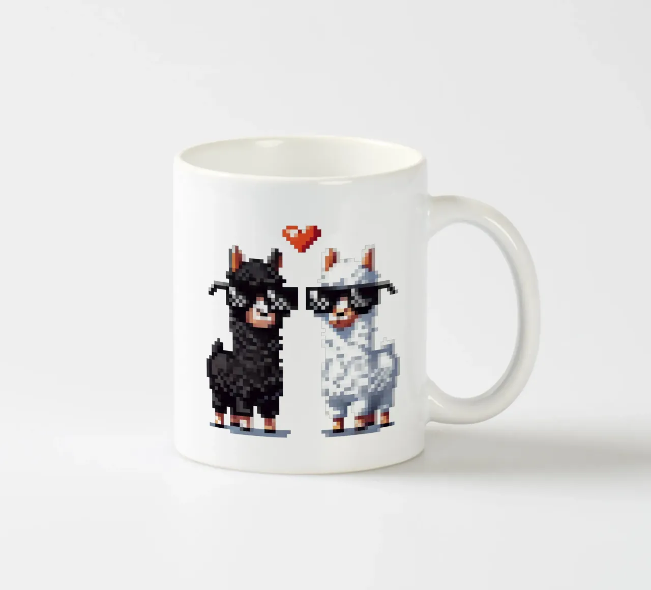L'amore degli alpaca - Pixelart tazza in ceramica da pixelart