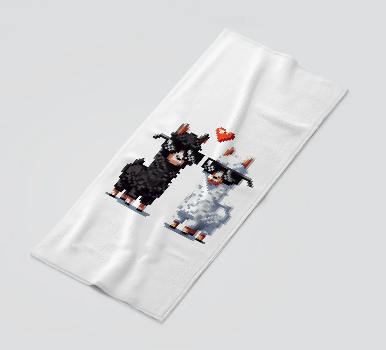 L'amore degli alpaca - Pixelart telo mare da pixelart