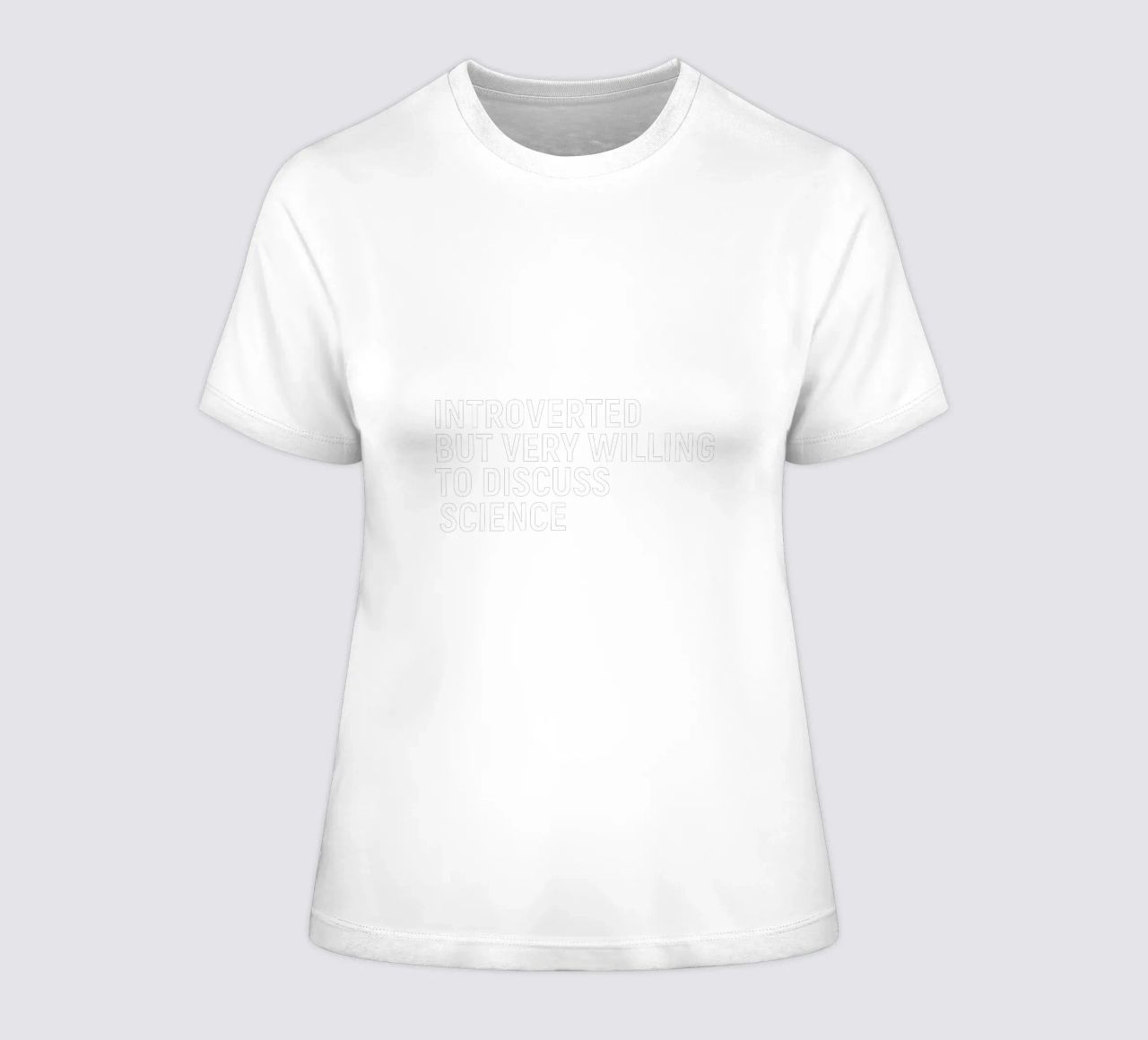 Introverted but very willing to discuss science t-shirt da donna da happieeagle