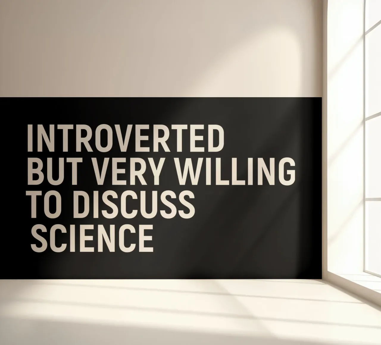 Introverted but very willing to discuss science Fototapete von happieeagle