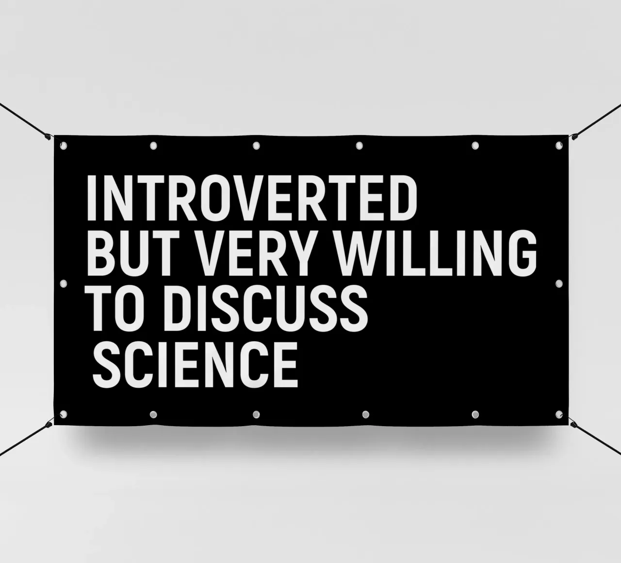 Introverted but very willing to discuss science bâche pvc de happieeagle