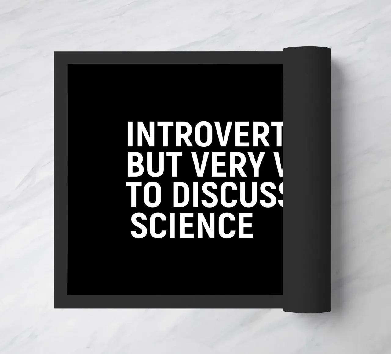 Introverted but very willing to discuss science Fußmatte von happieeagle