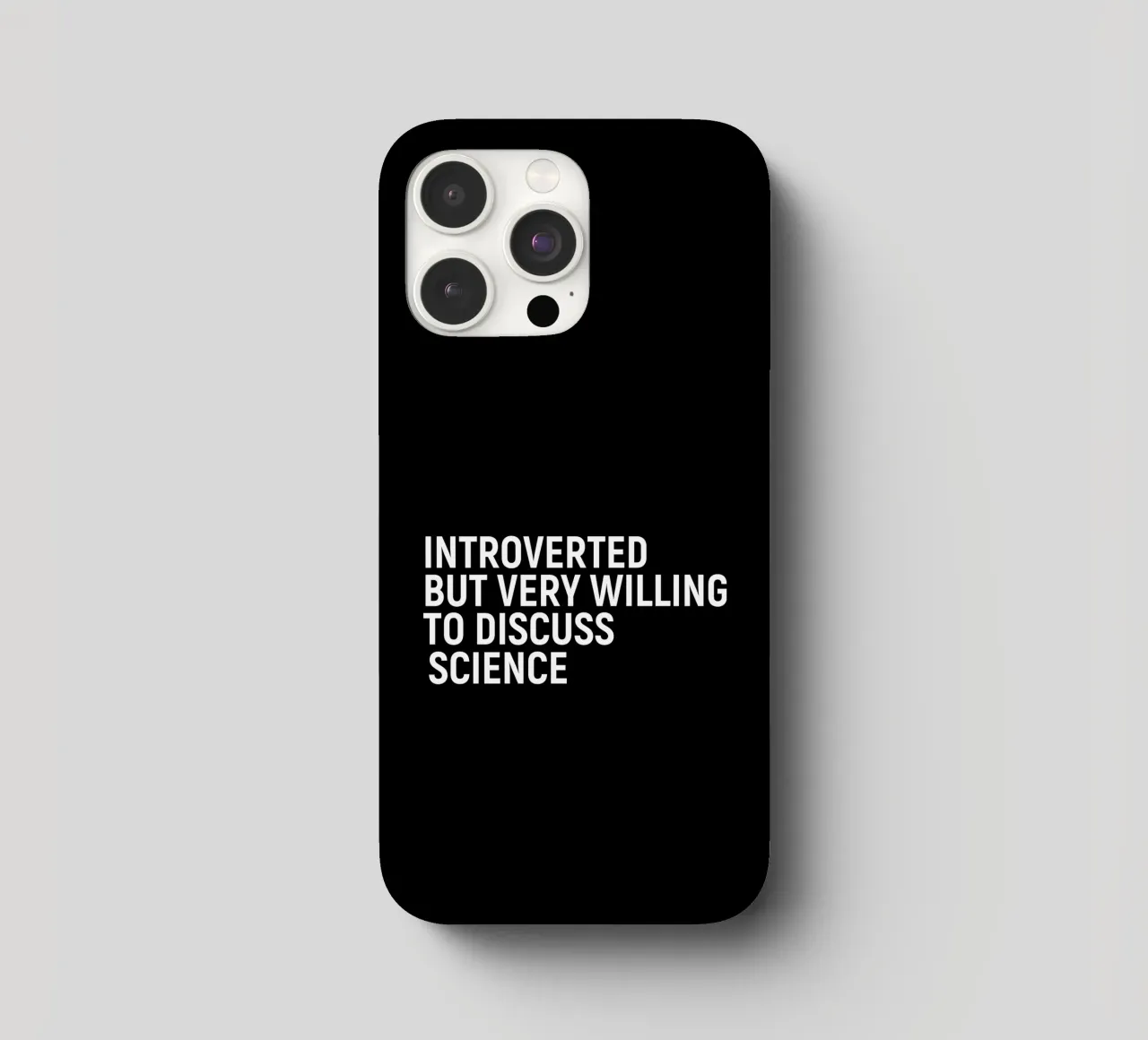 Introverted but very willing to discuss science iPhone Hülle von happieeagle
