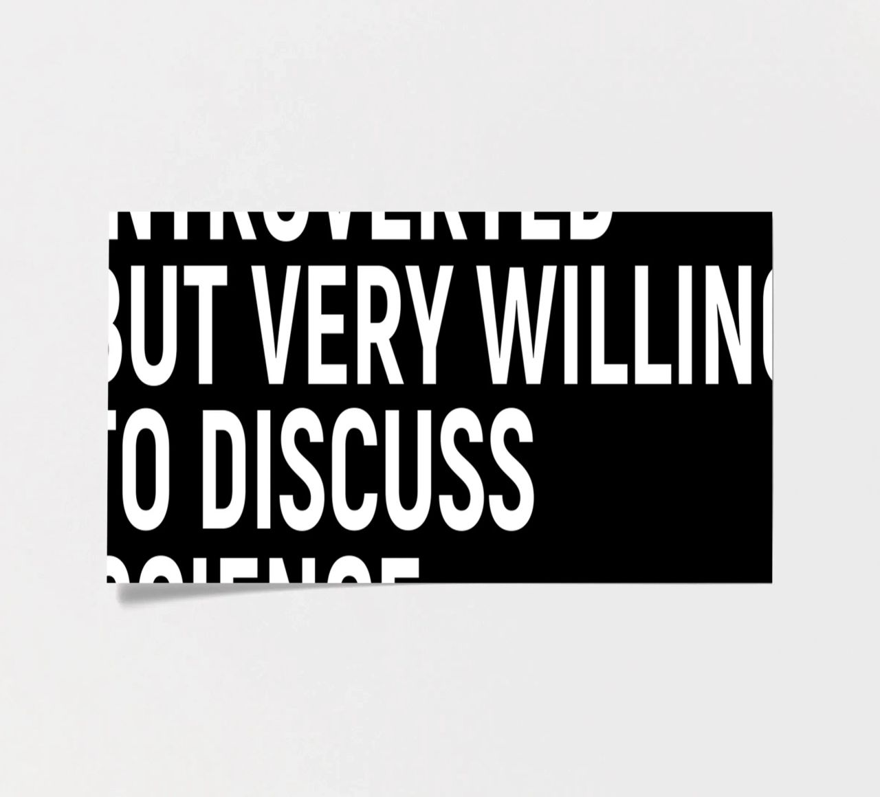 Introverted but very willing to discuss science foglio adesivo da happieeagle
