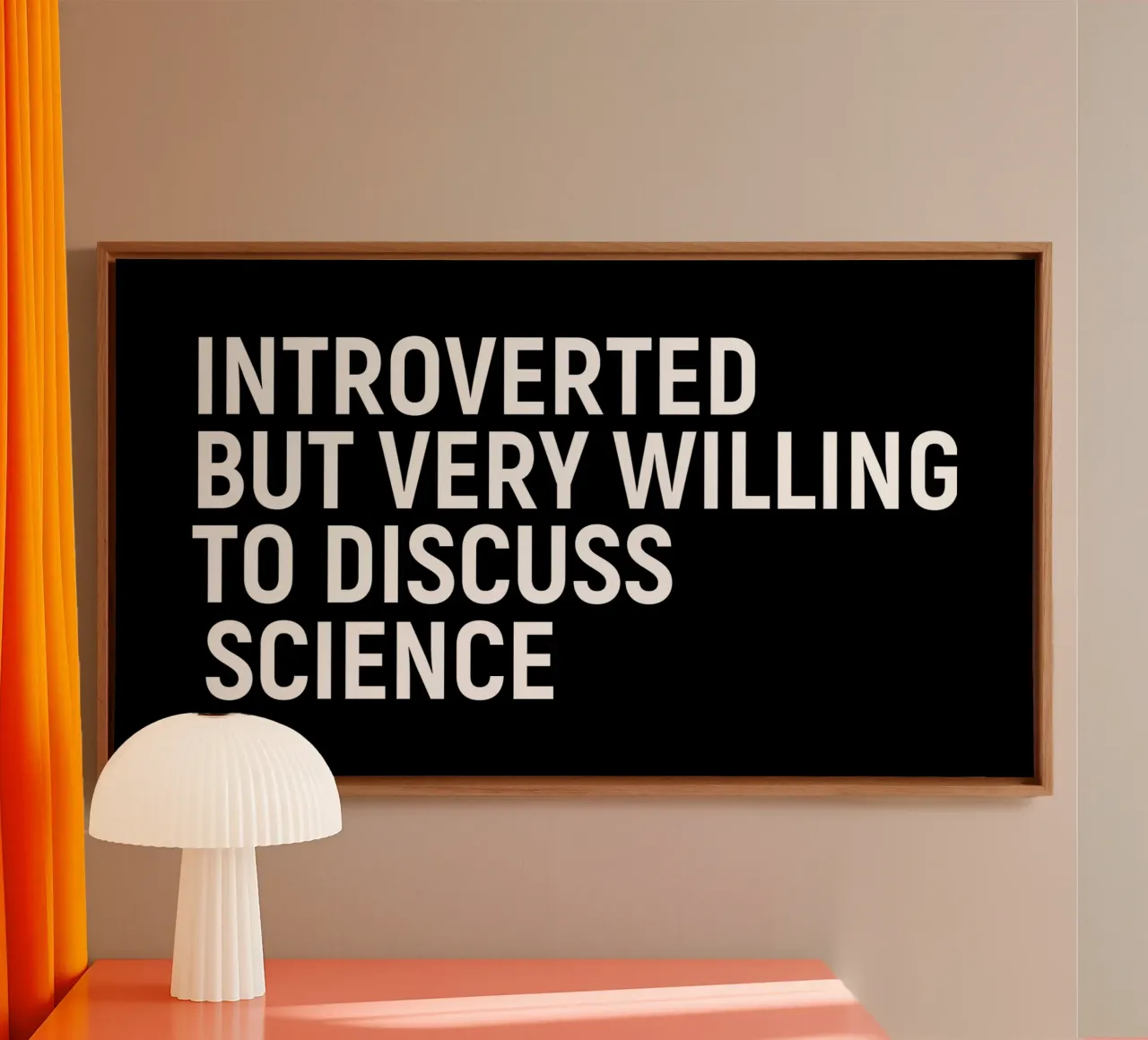 Introverted but very willing to discuss science canvas van happieeagle